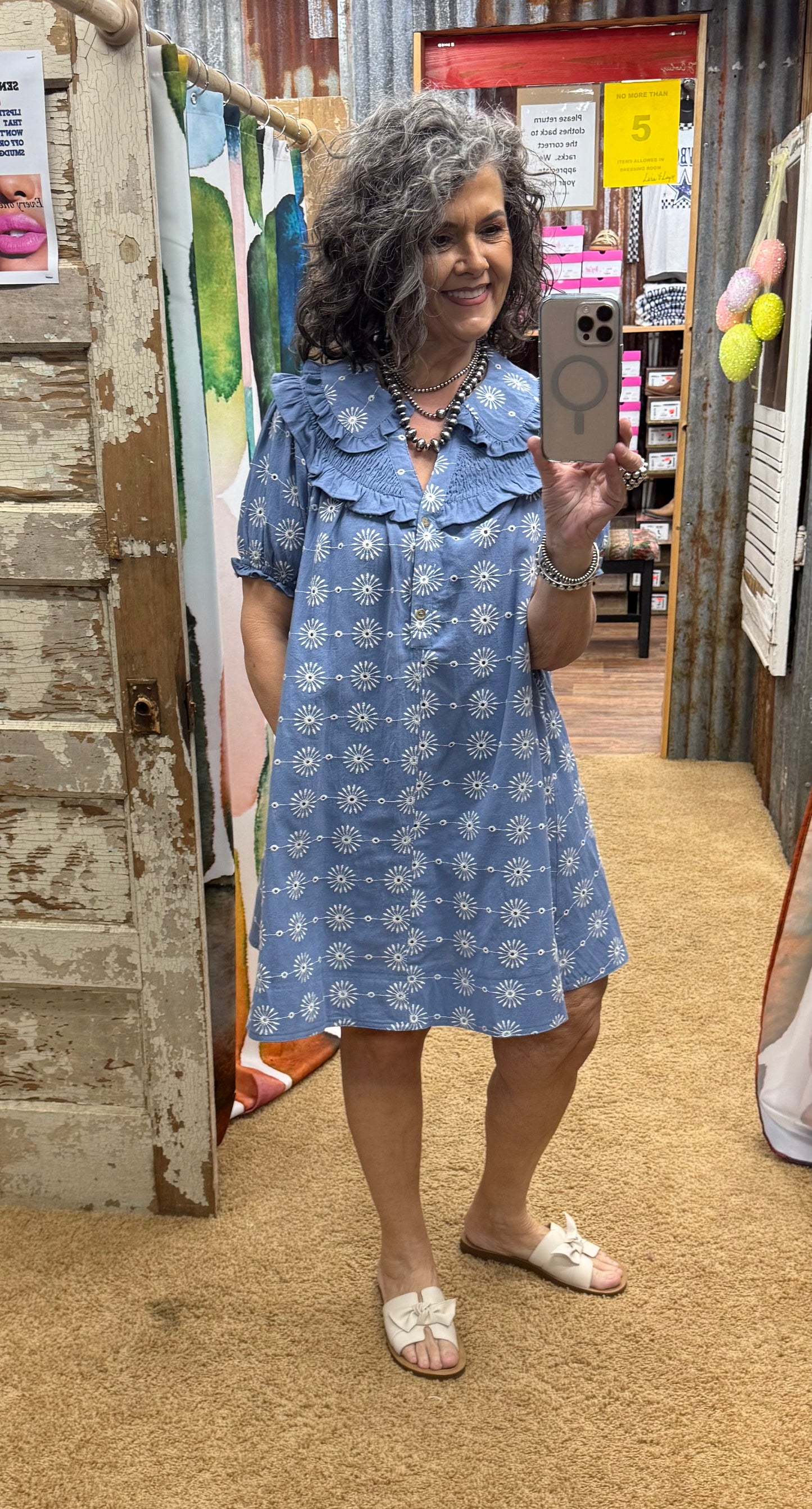 Denim Blue Mini Dress