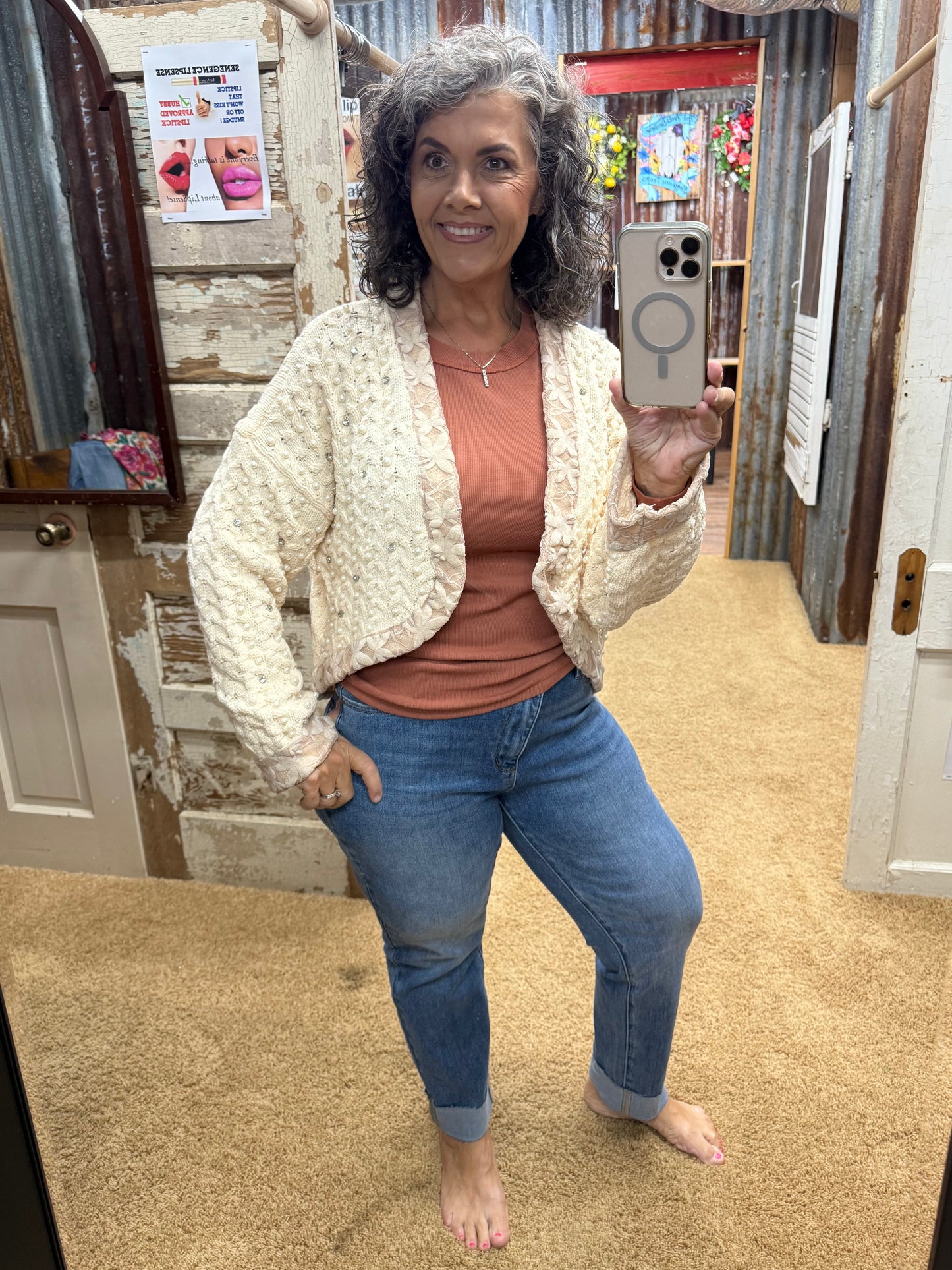 Powder Cream Cardigan
