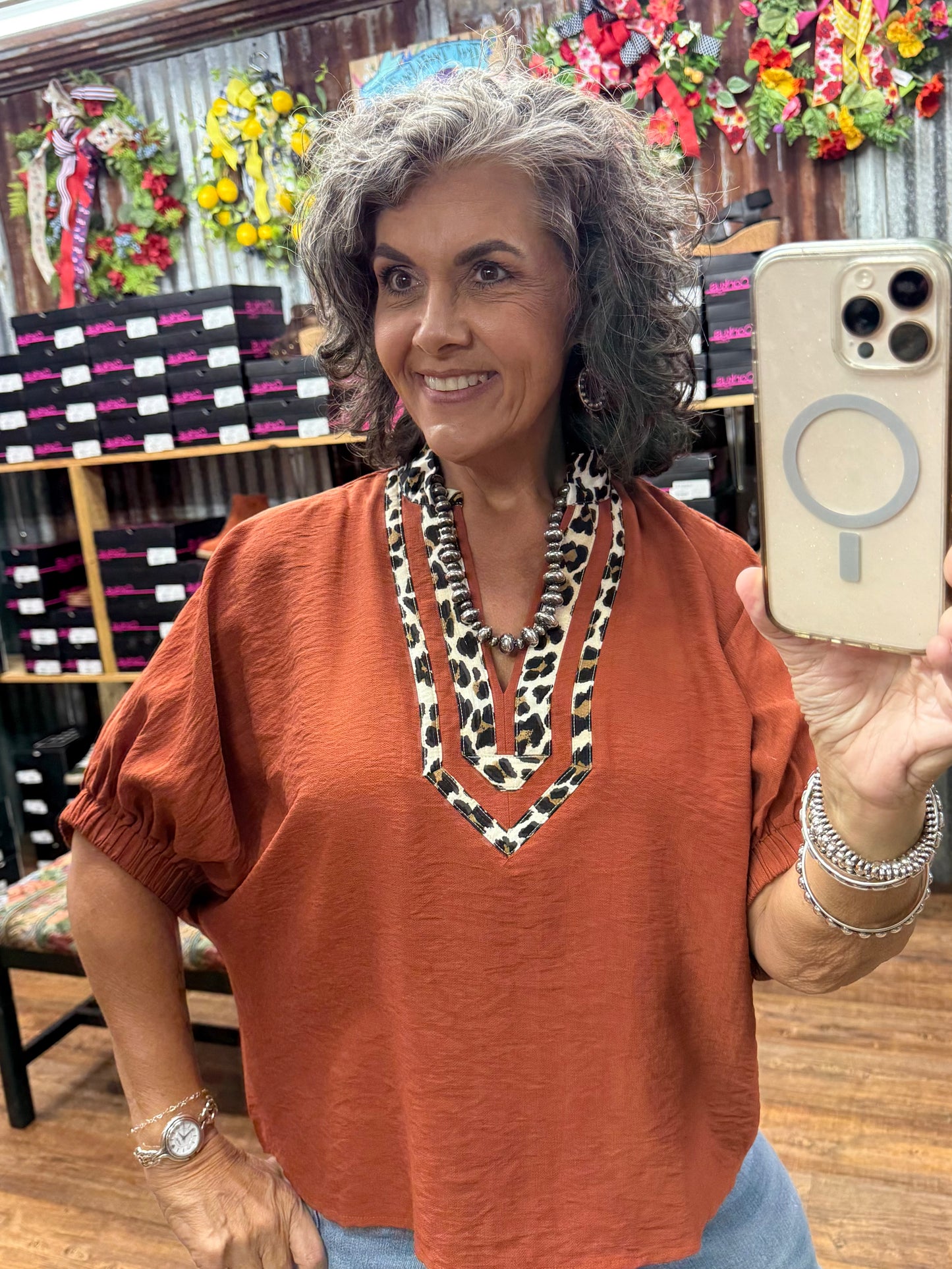 Rust Exotic Blouse
