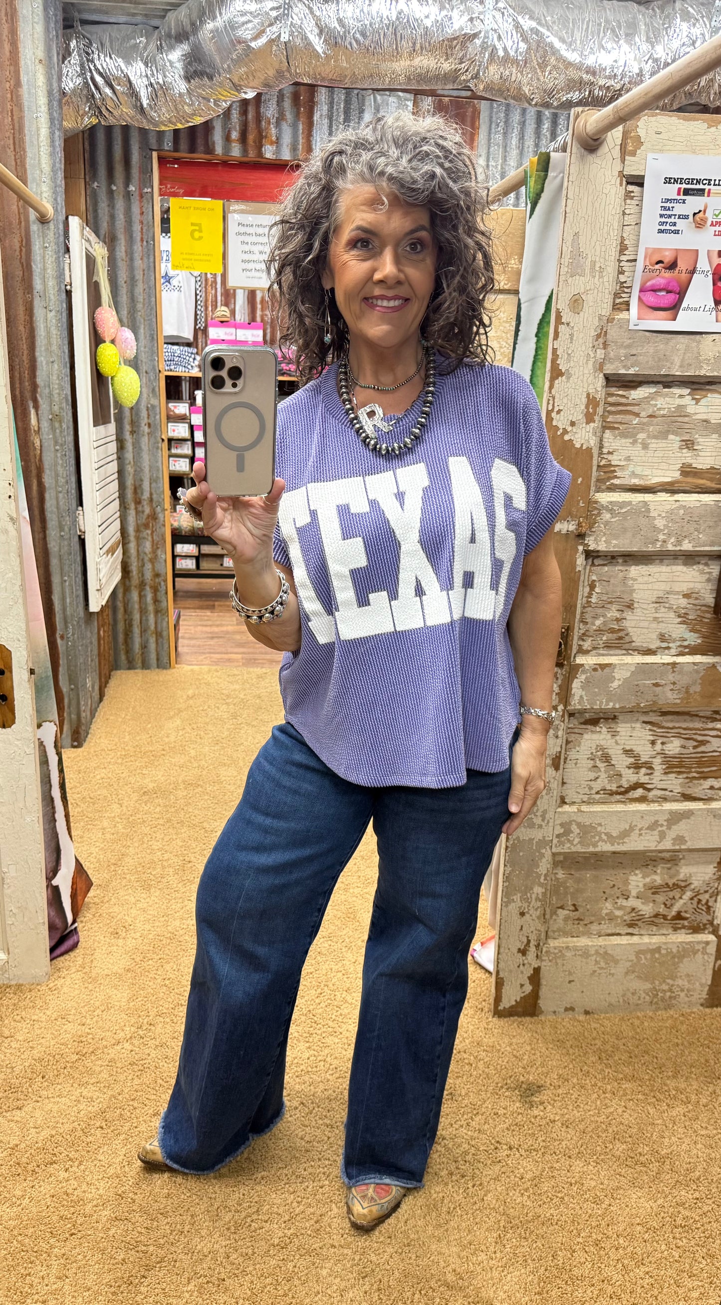 Texas Periwinkle Urban Ribbed Top