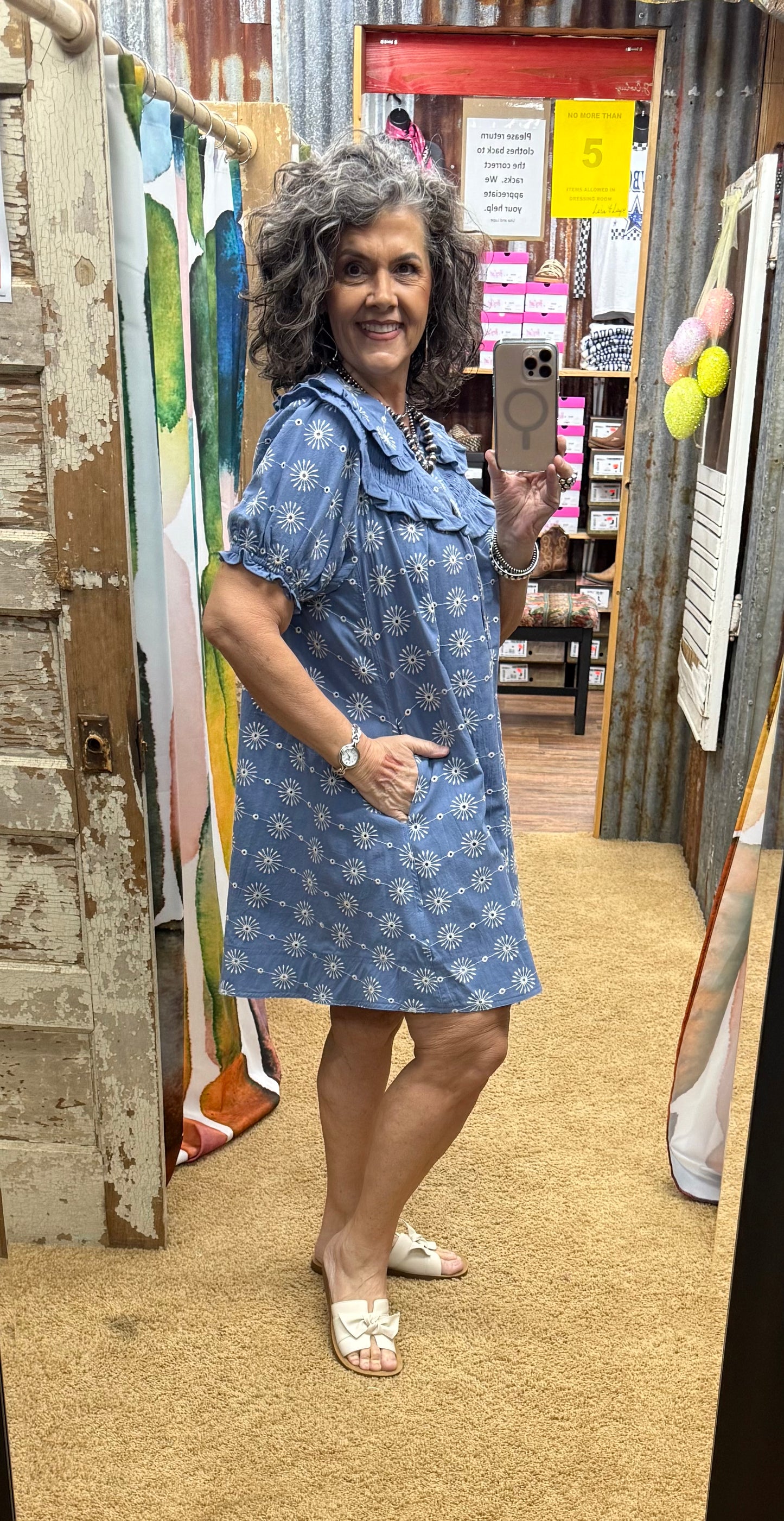 Denim Blue Mini Dress