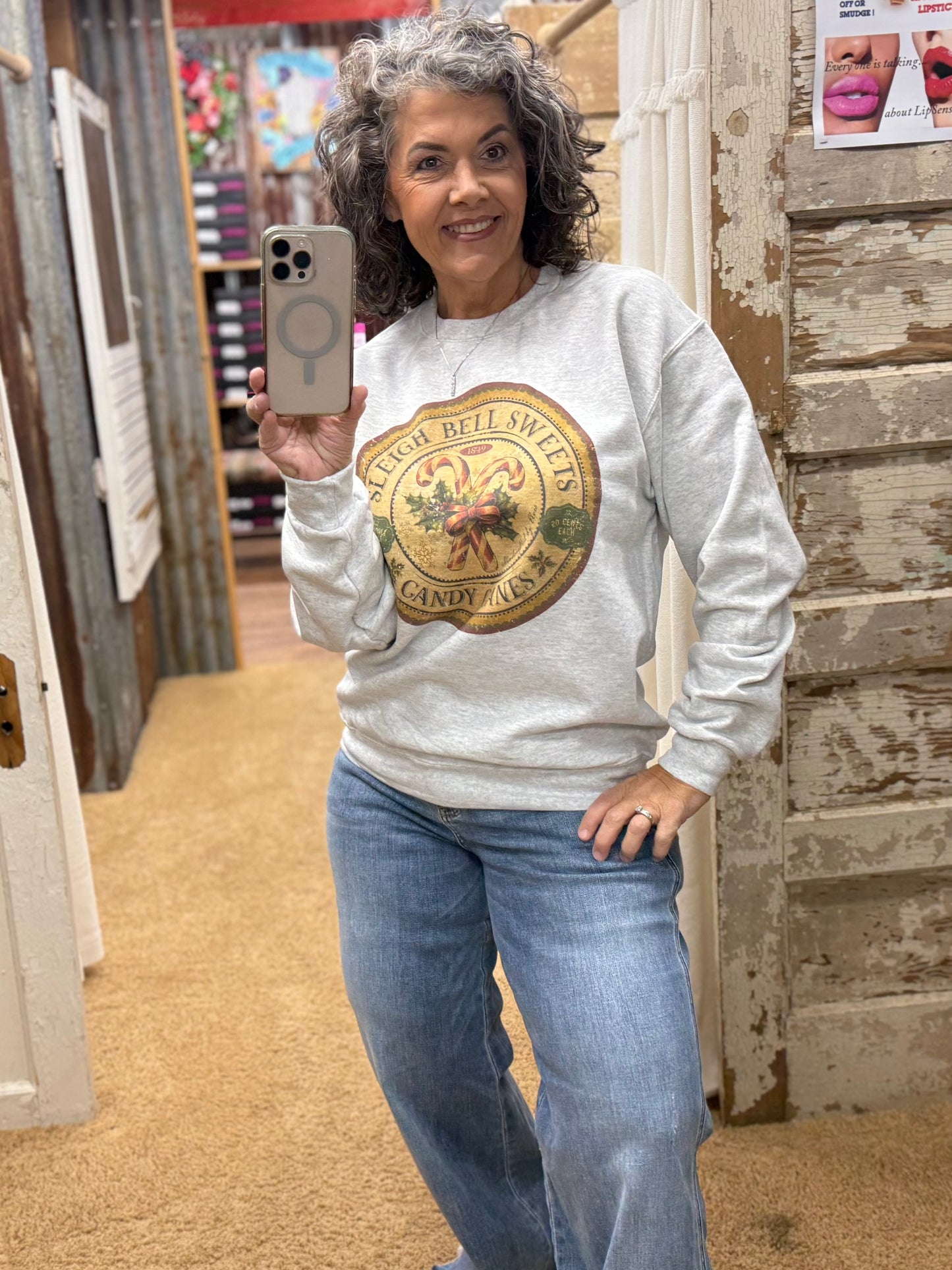 Sleigh Bell Sweets Candy Canes Sweatshirt