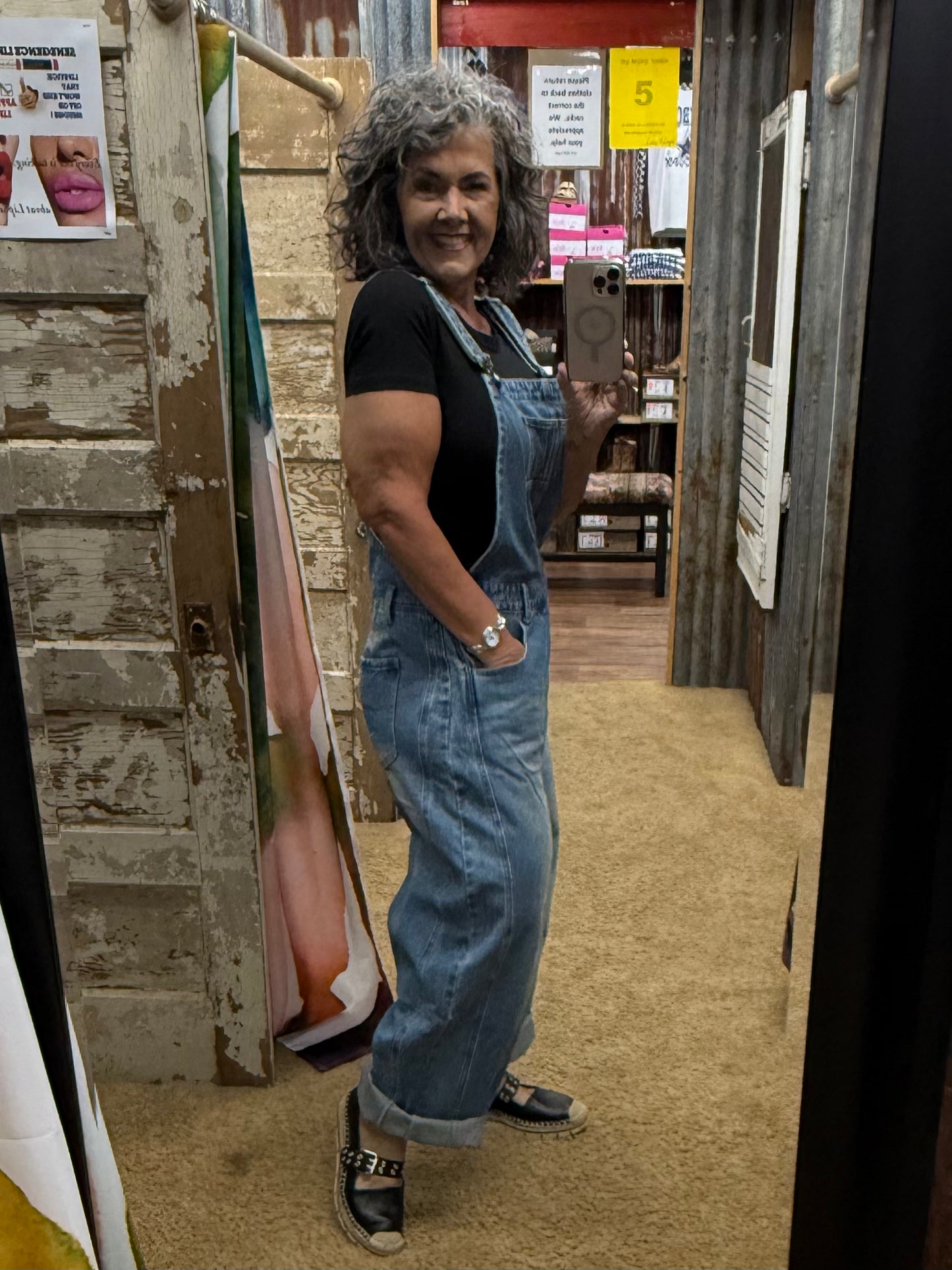 Barrel Jean Denim Overalls