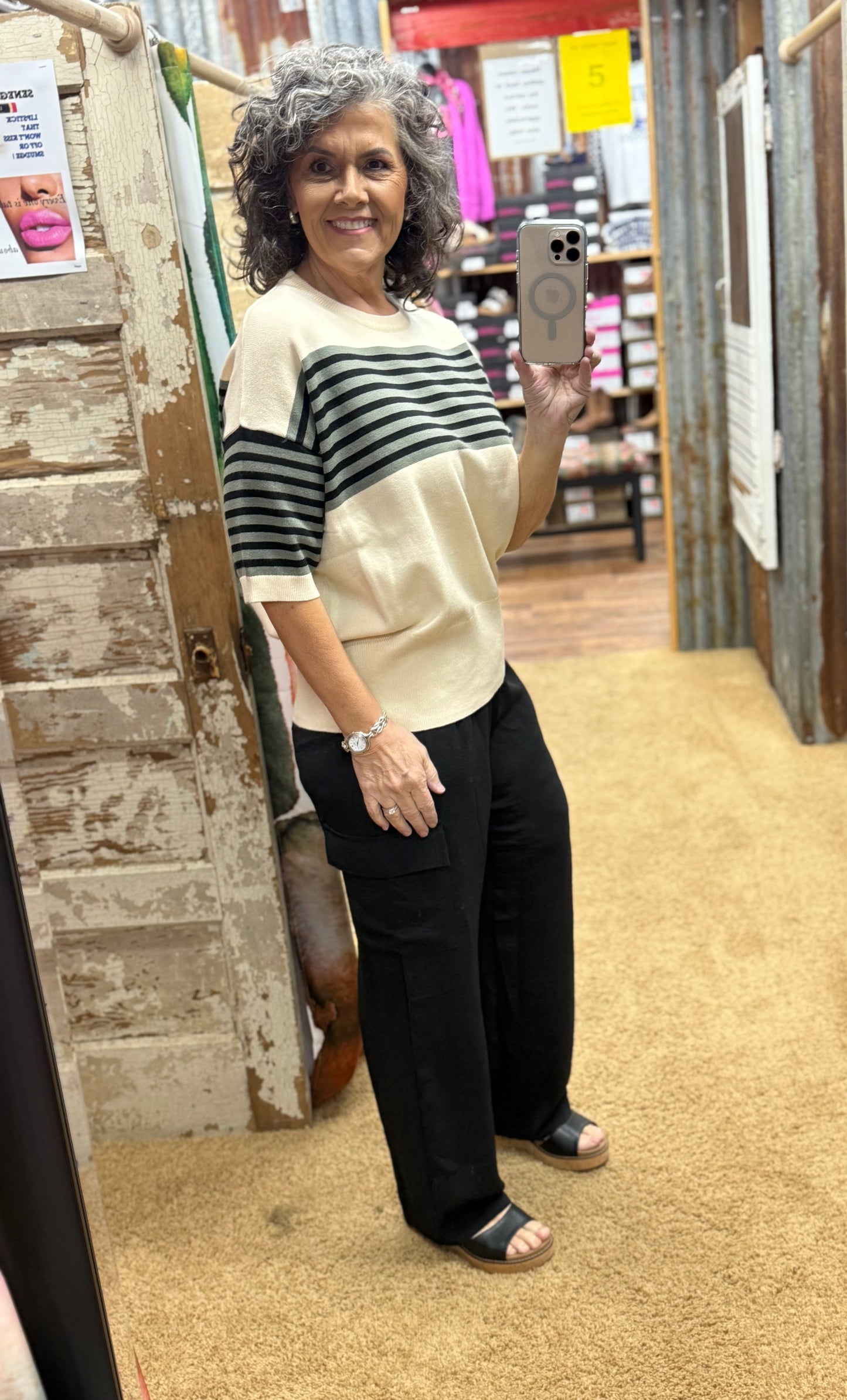 Black Casual Pull On Pants