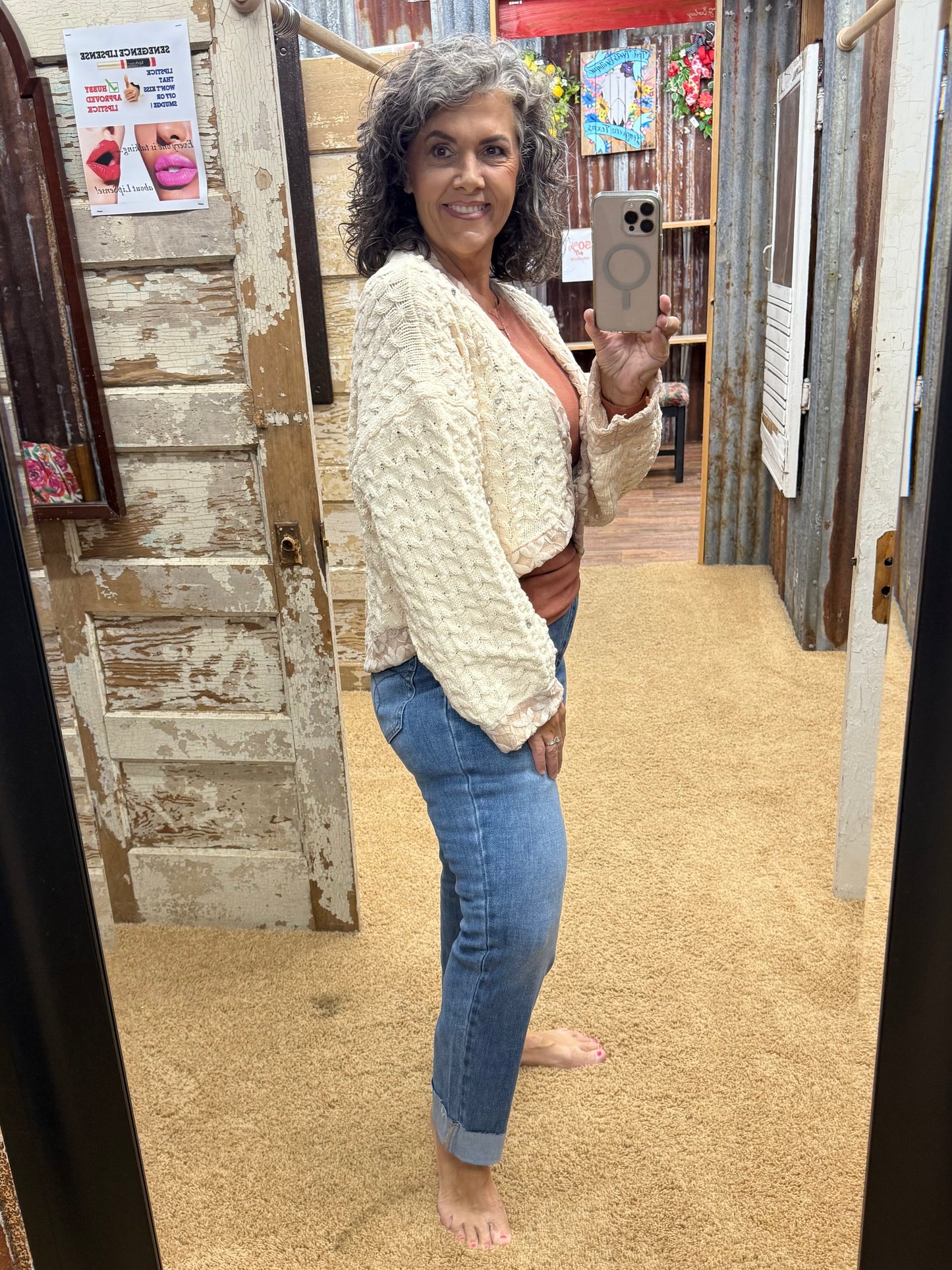 Powder Cream Cardigan