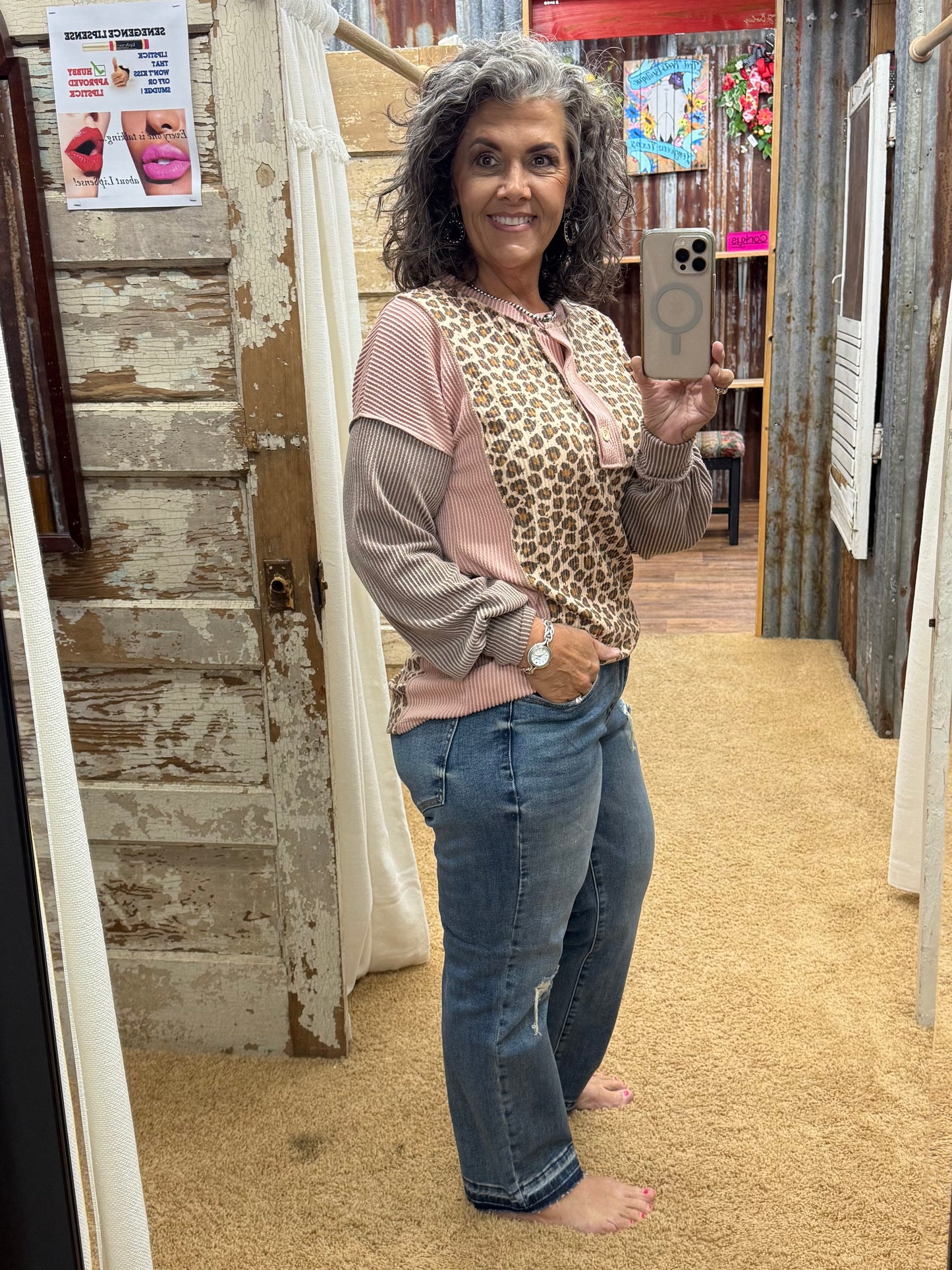 Animal Colorblock Top