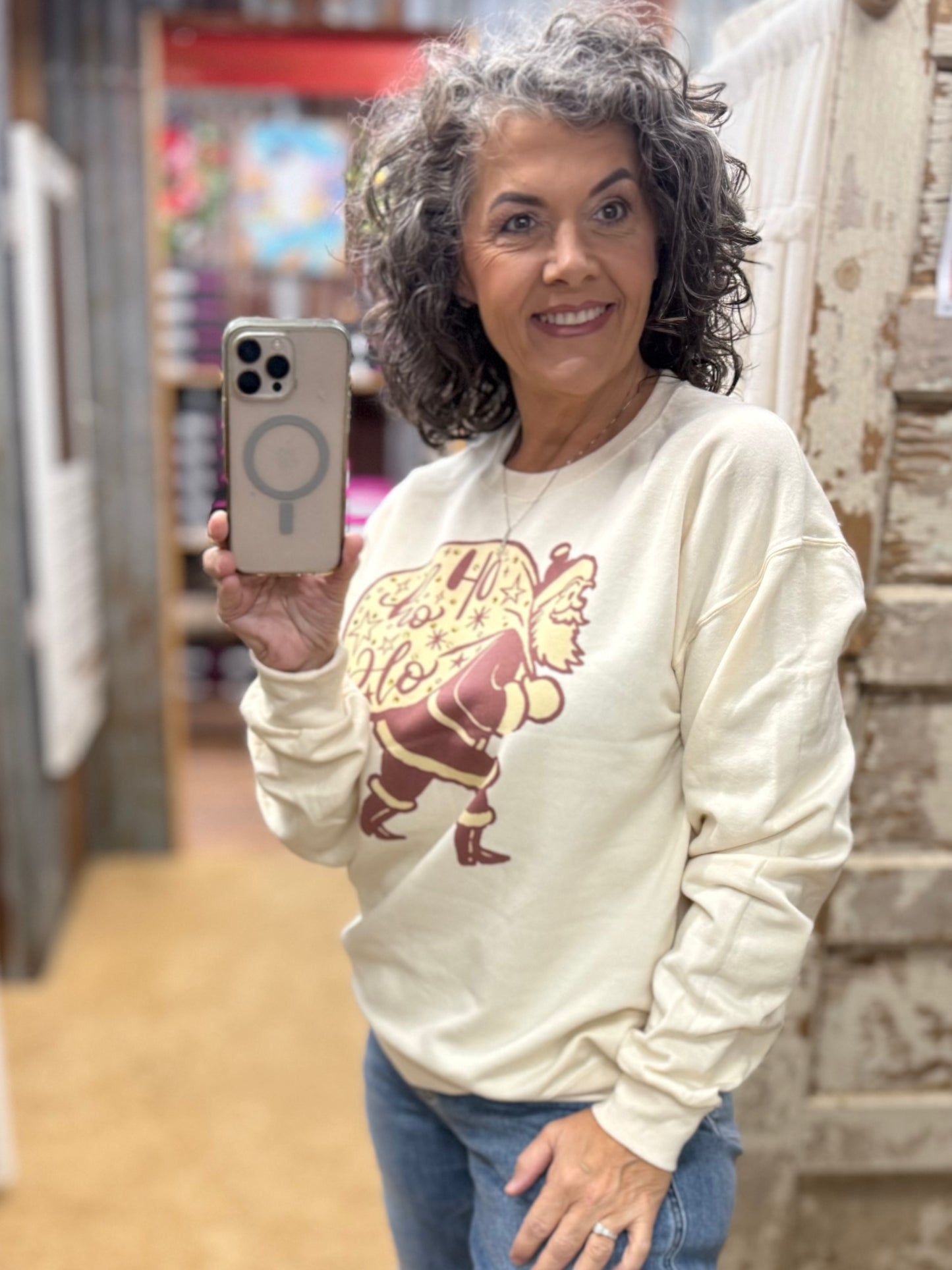 HoHoHo Vintage Santa Sweatshirt