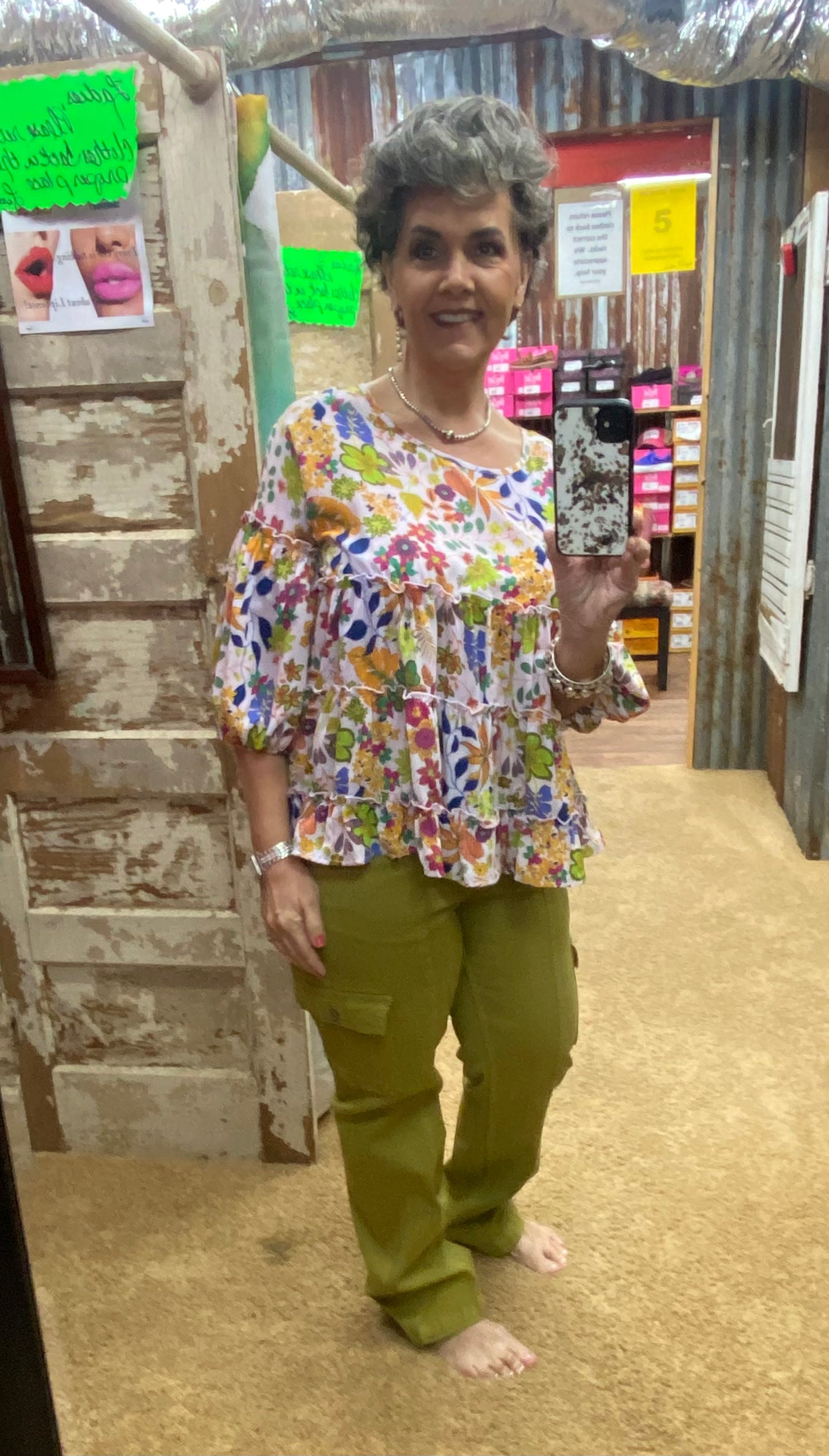 SALE* JUDY BLUE HW GREEN MATCHA CARGO STRAIGHT 88842