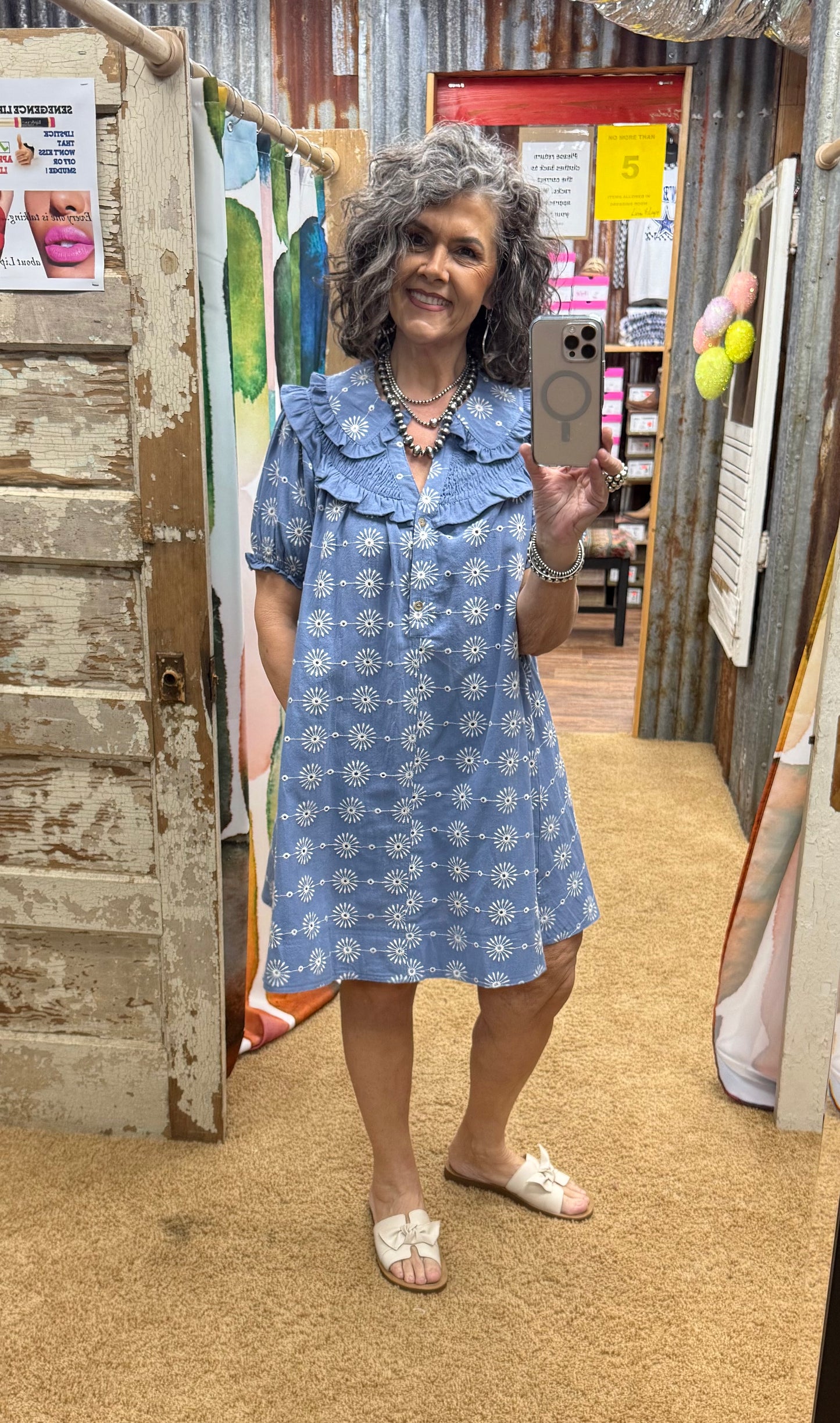 Denim Blue Mini Dress