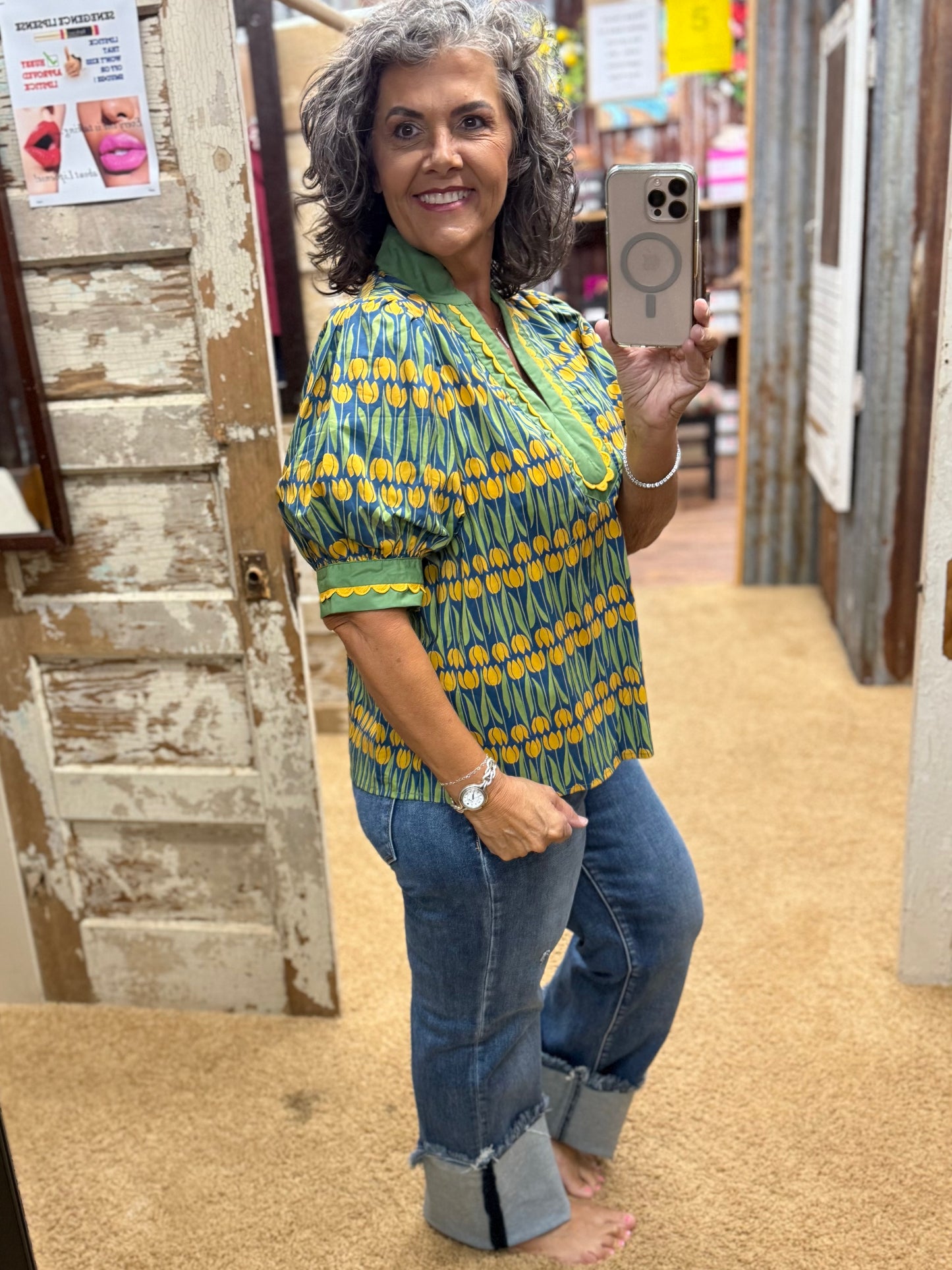 The Teal Deal Blouse by Entro