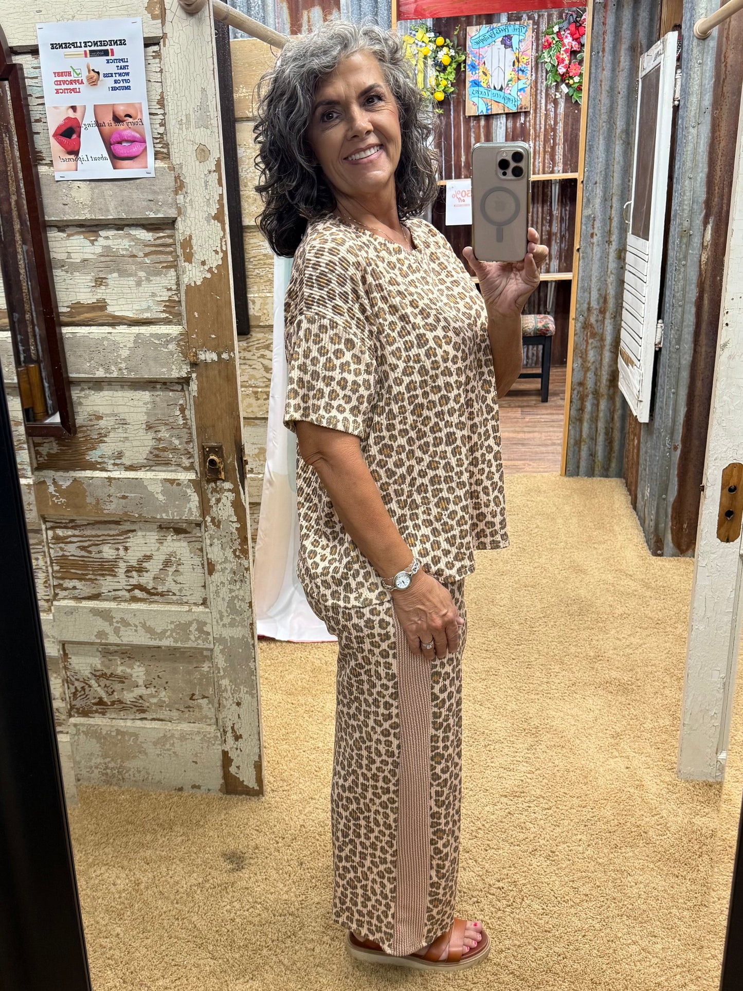 Ribbed Animal Print Set