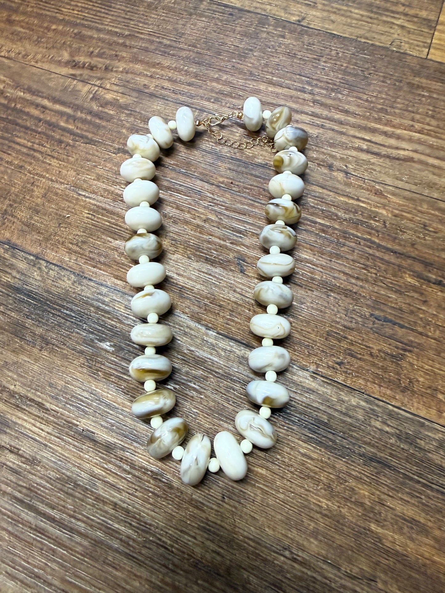 Circle Bauble Ball Necklace - Ivory