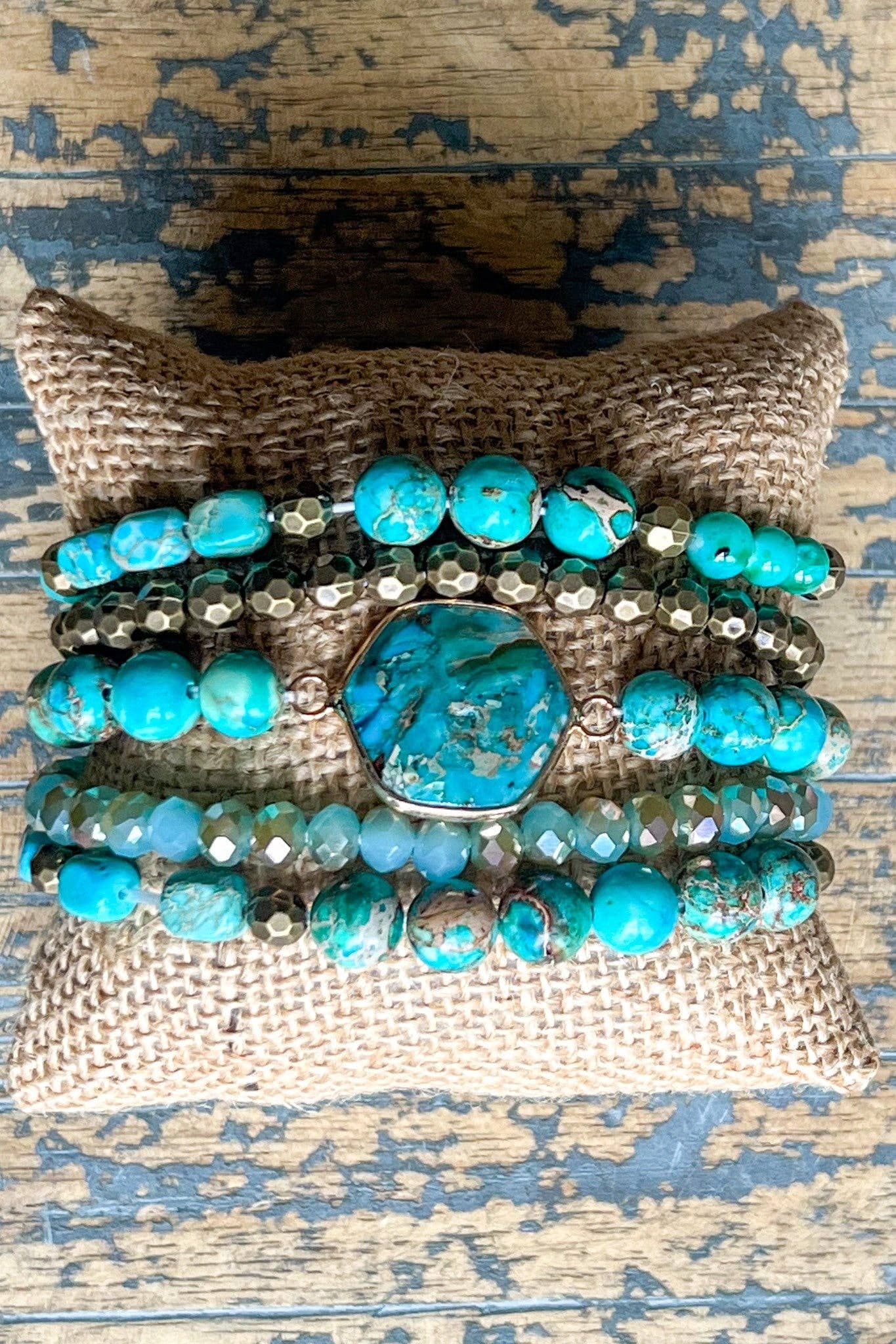 Janet Turquoise Necklace, Earring and Bracelet Set
