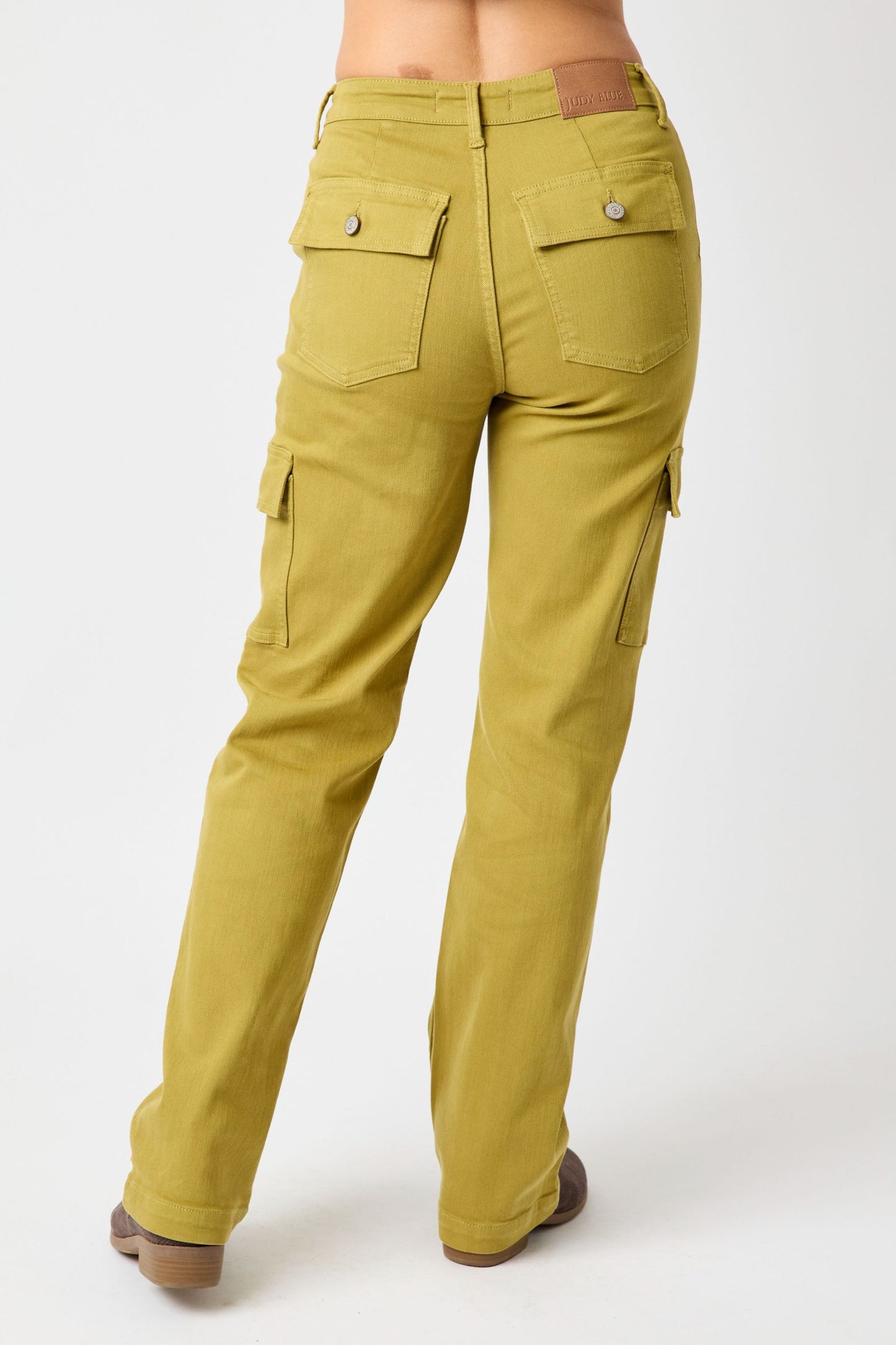 SALE* JUDY BLUE HW GREEN MATCHA CARGO STRAIGHT 88842