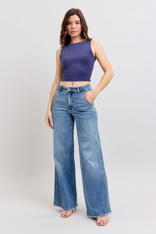 Judy Blue High Waist Retro Wide Fit Jeans 82648