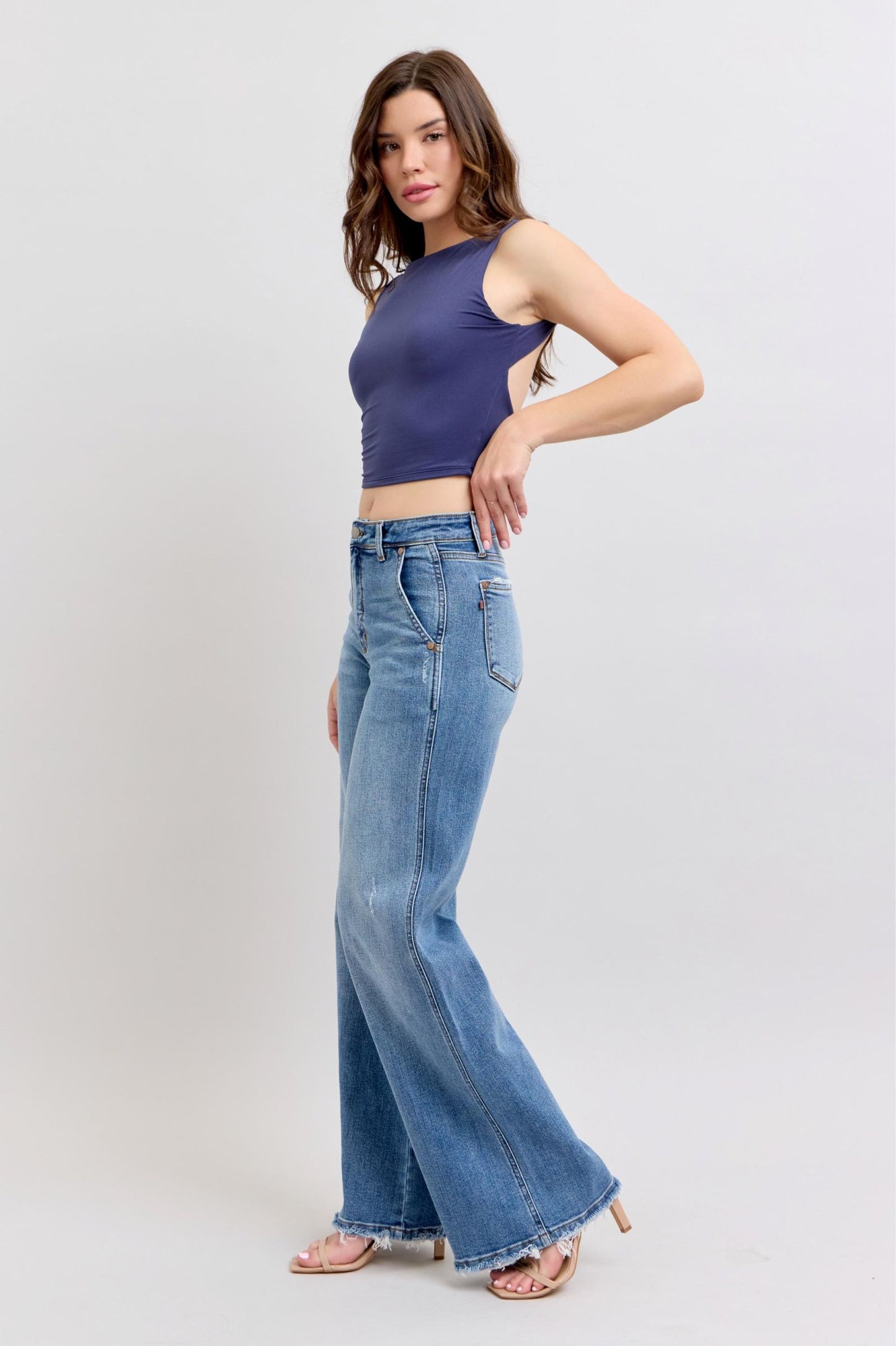 Judy Blue High Waist Retro Wide Fit Jeans 82648