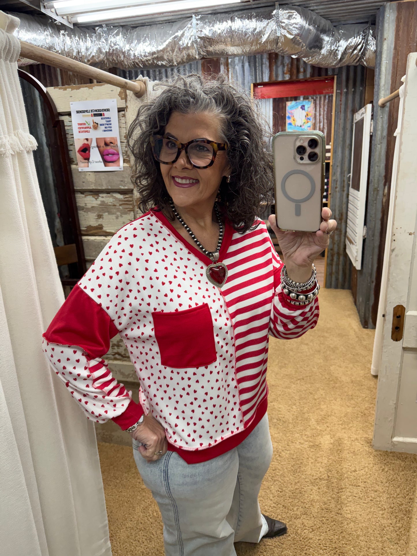 True Love Colorblock Heart Top