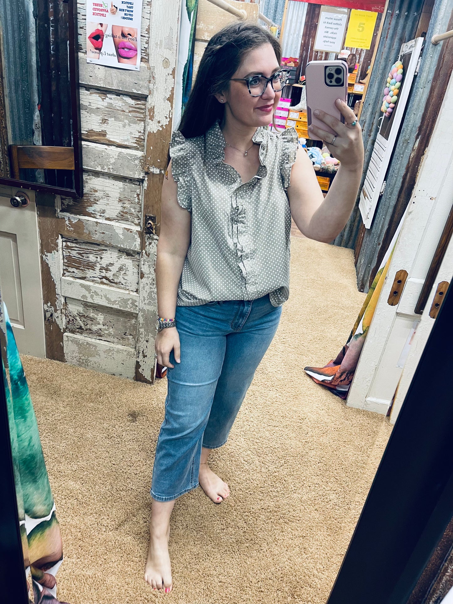 SALE* Judy Blue HW Double Waist Band Crop Wide Leg Jean 88616