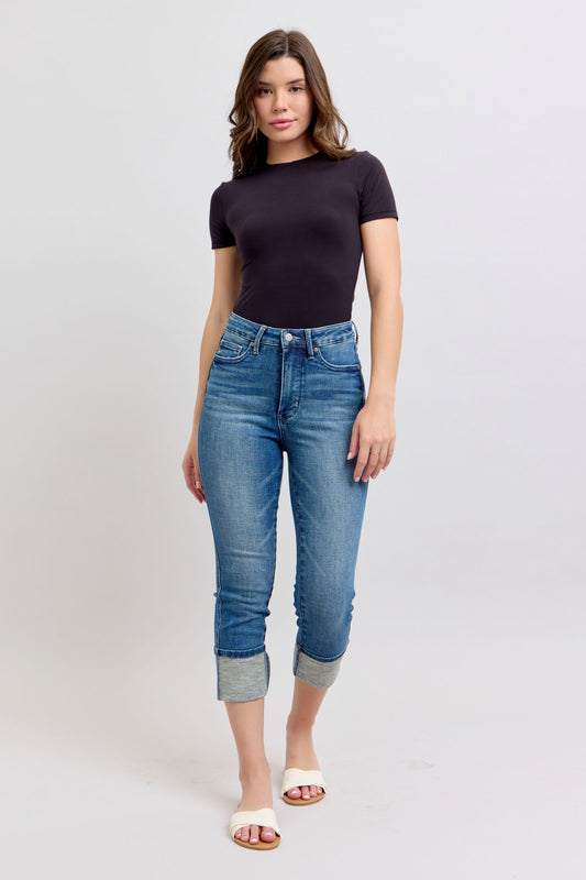 Judy Blue High Waist Tummy Control Capri 78114