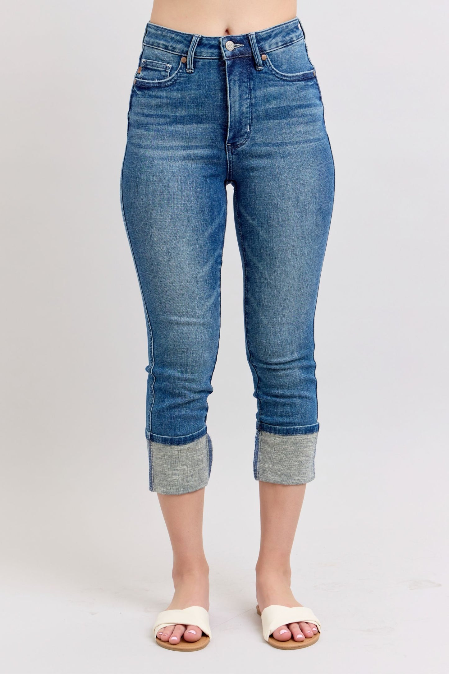 Judy Blue High Waist Tummy Control Capri 78114