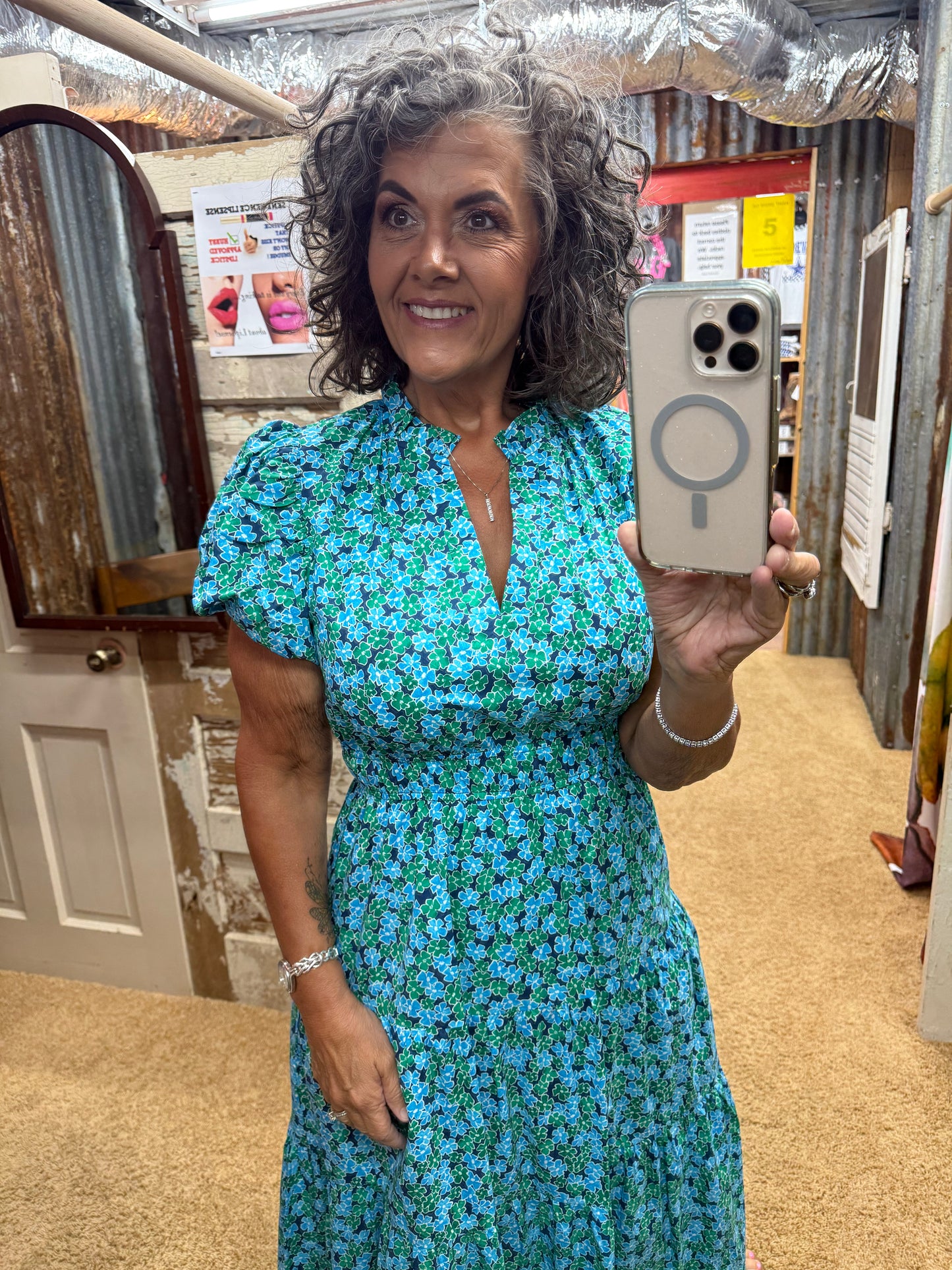Blue Floral Dress