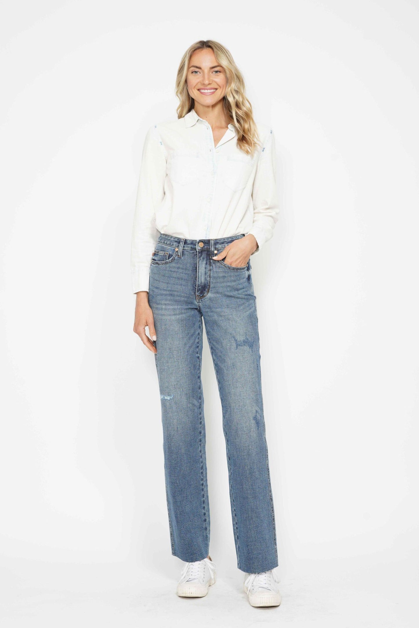 SALE* Judy Blue High Waist Tummy Control Straight Jean 88848