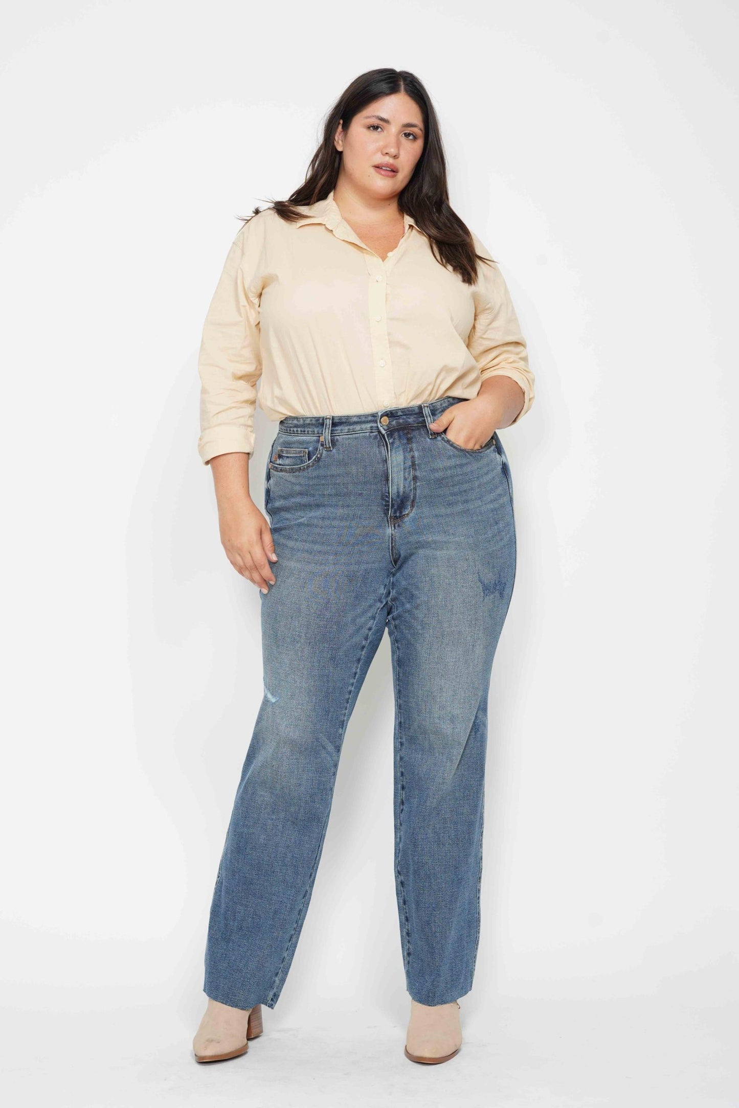 SALE* Judy Blue High Waist Tummy Control Straight Jean 88848