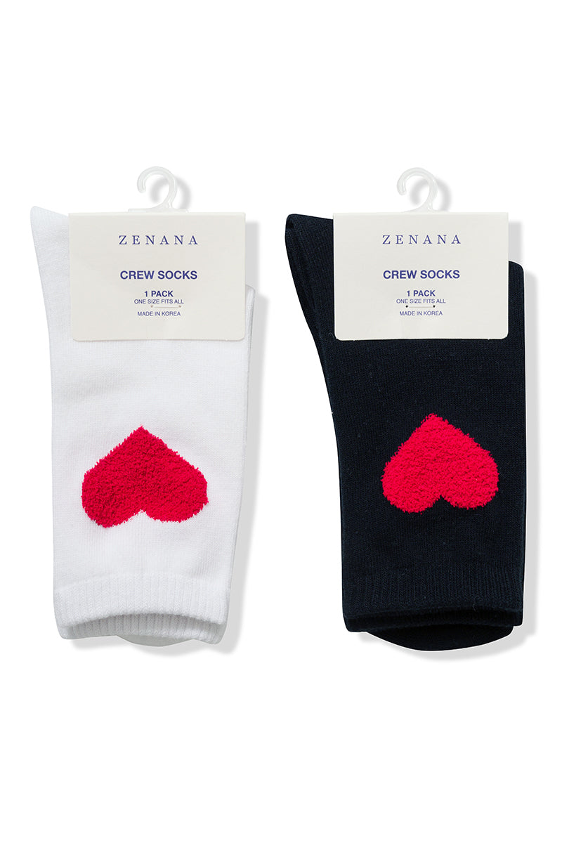 Heart crew socks
