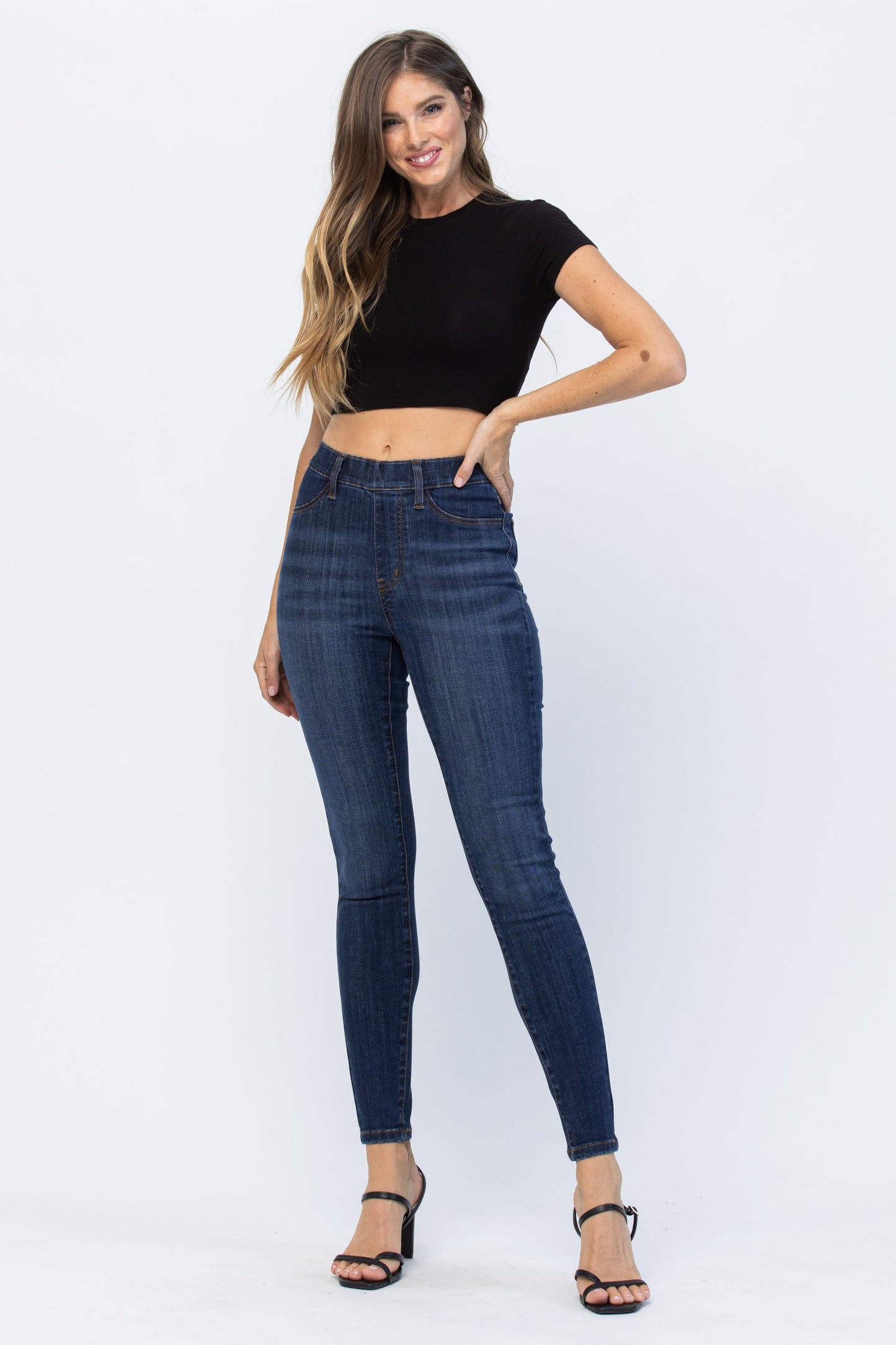 SALE* Judy Blue HW Pull-On Skinny Jeans 88539