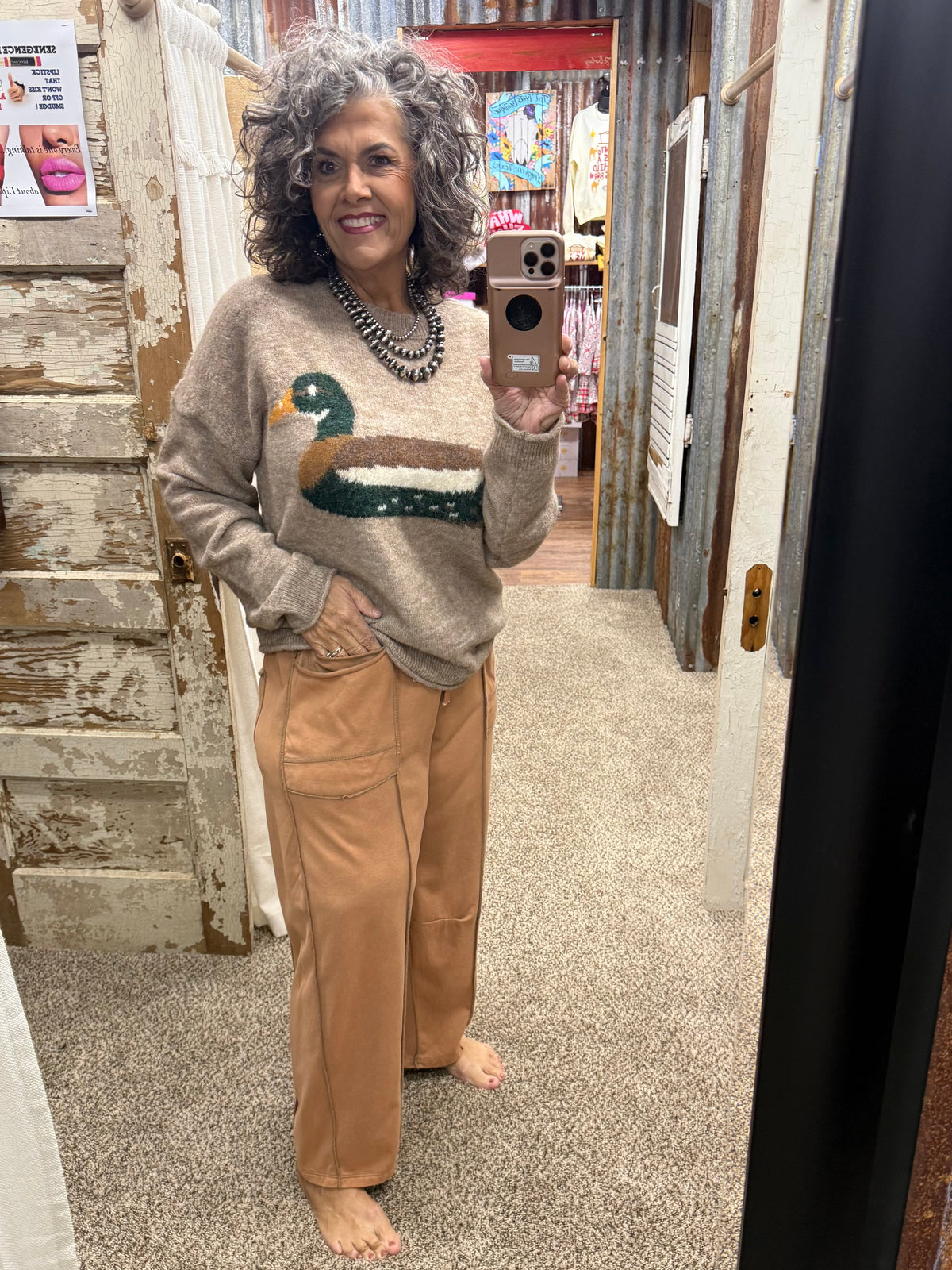 Mocha Cozy Mallard Sweater