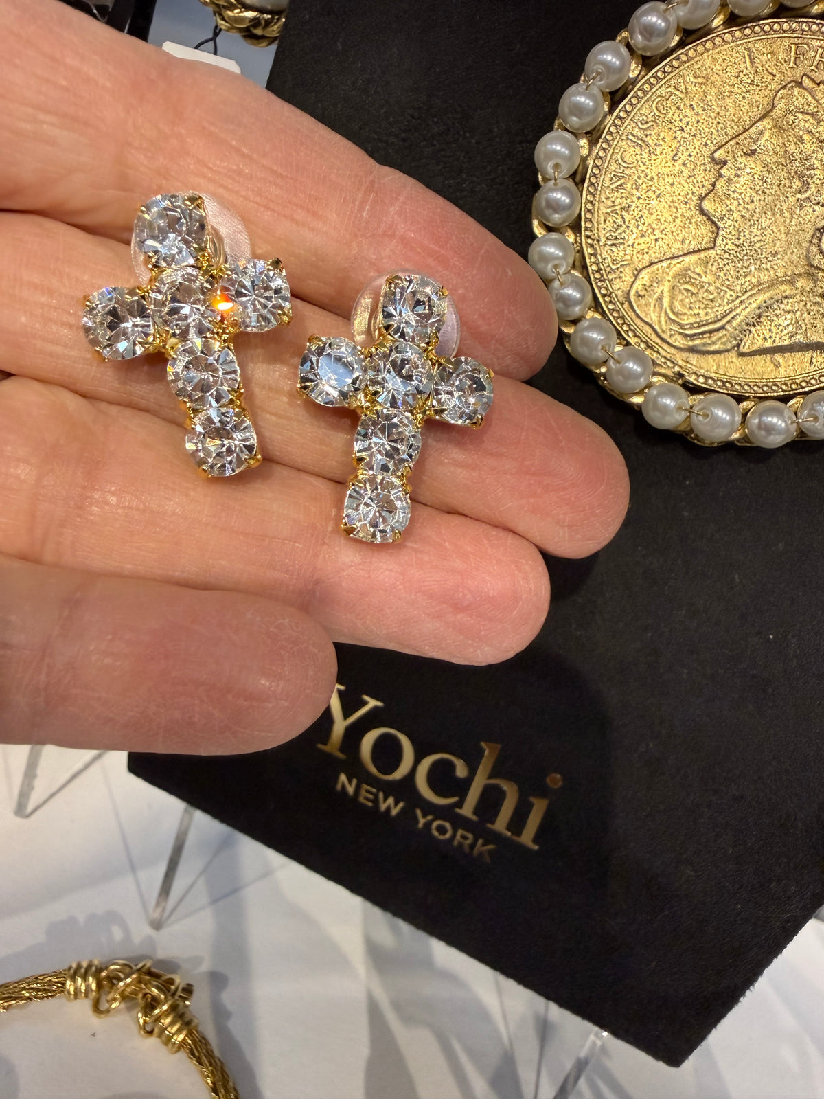 Churched Up Cross Earrings