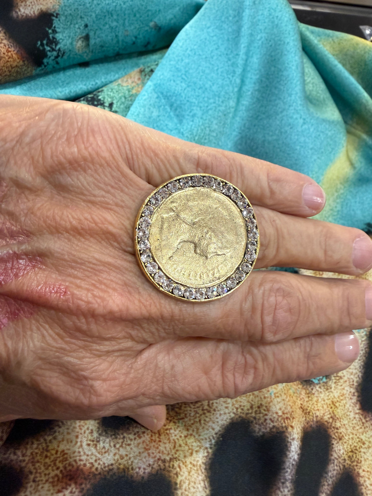 Vintage Liberty Coin Parisian Treasures Large Ring