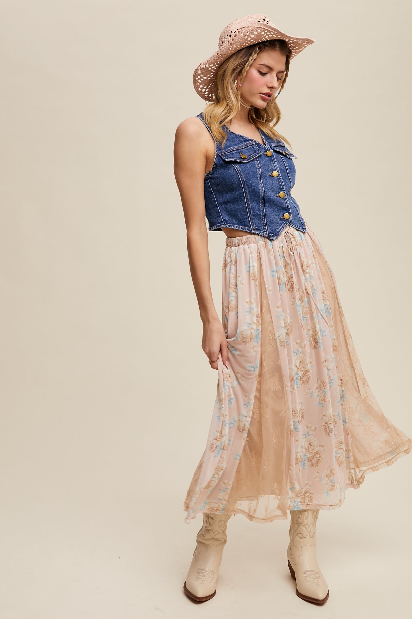 Vintage-Inspired Denim Vest