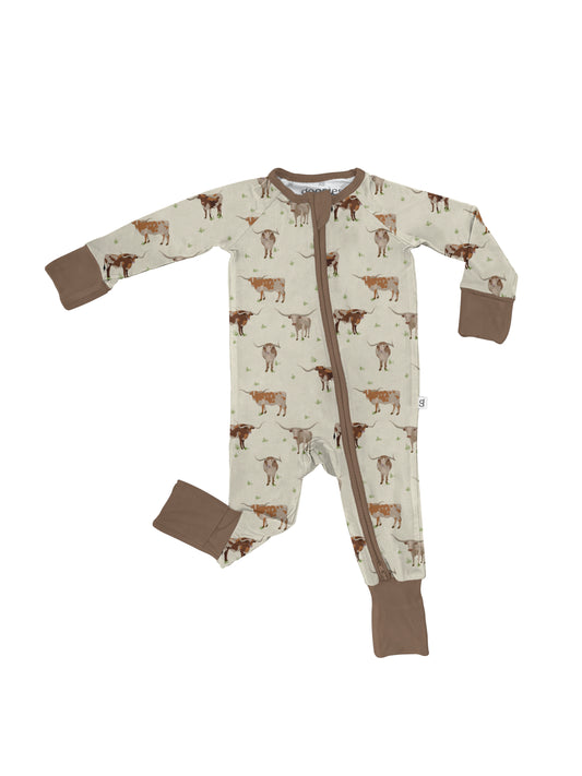 LS Zip PJ- Longhorns 0-3 mo
