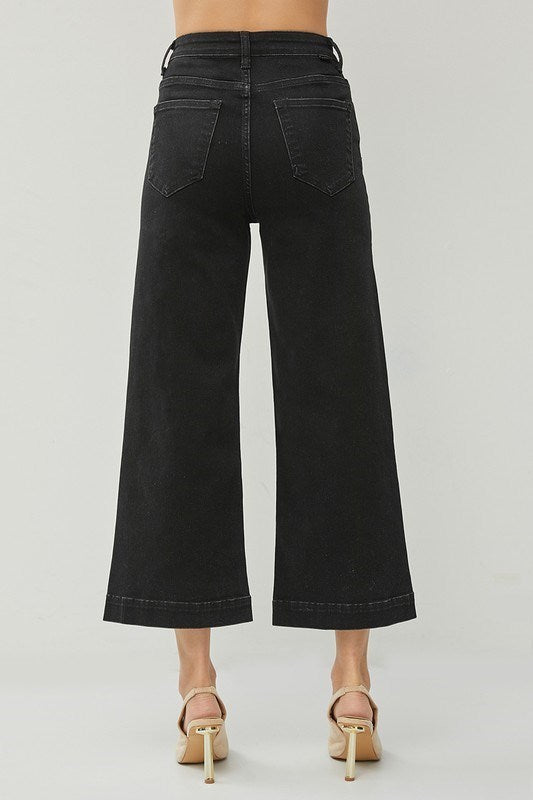 RISEN HIGH RISE ANKLE WIDE LEG JEANS 1252