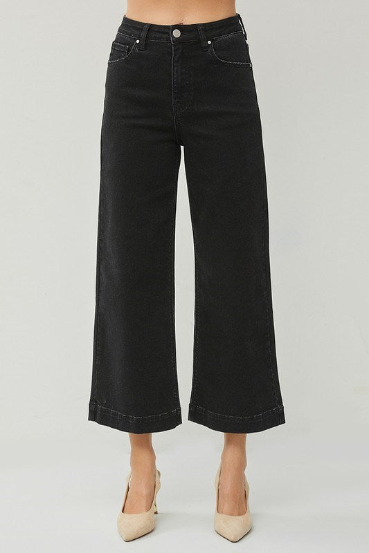 RISEN HIGH RISE ANKLE WIDE LEG JEANS 1252