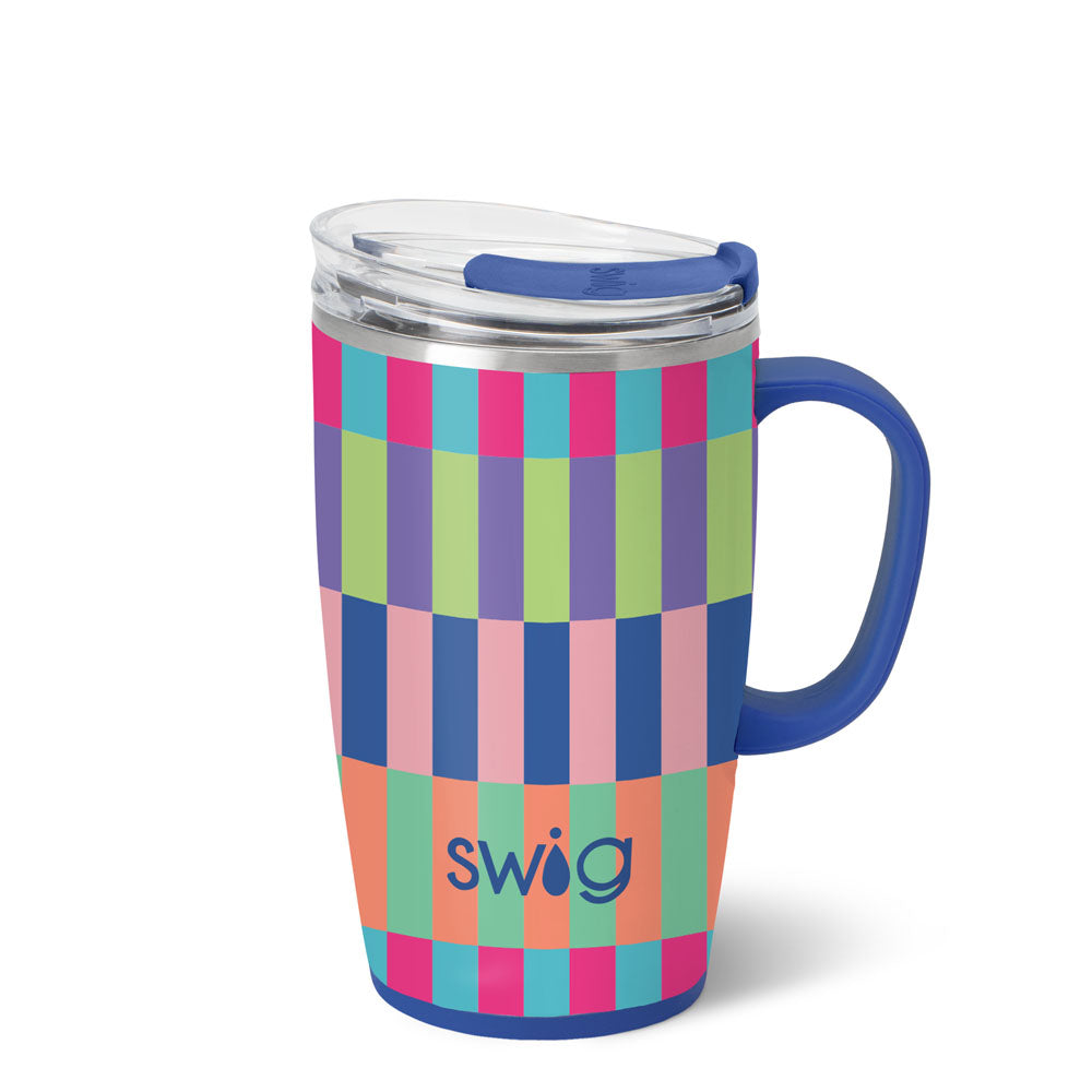 SWIG Brite Stripe Travel Mug 18oz
