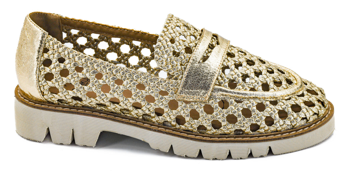 Corkys So Put Together Gold Summer Loafer AT PLATFORM ONLY