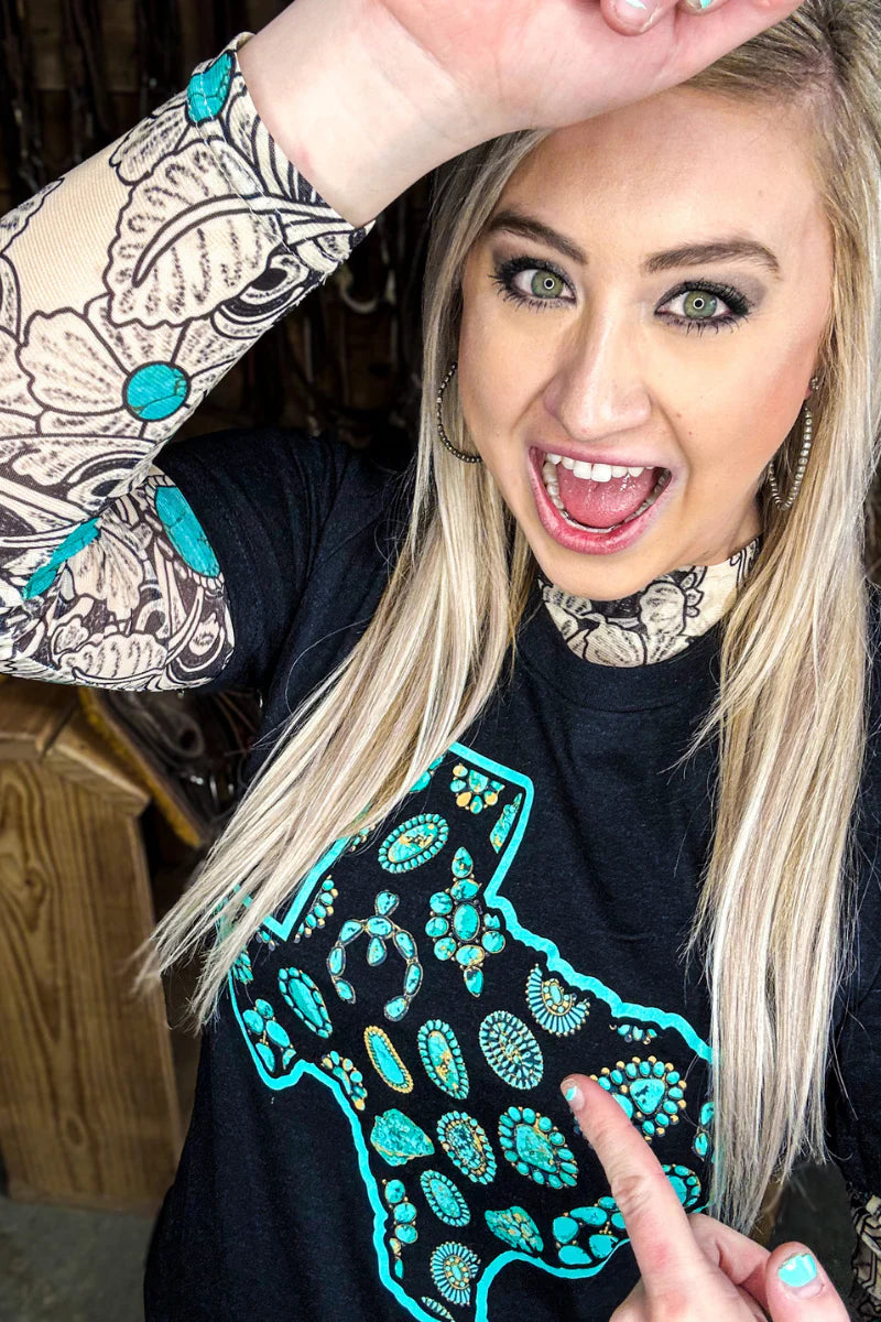 Tattoos On This Town Mesh Top