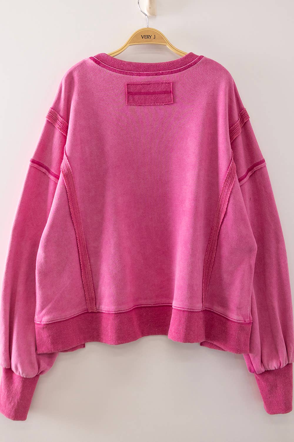 Hot Pink Vintage Washed Sweatshirt