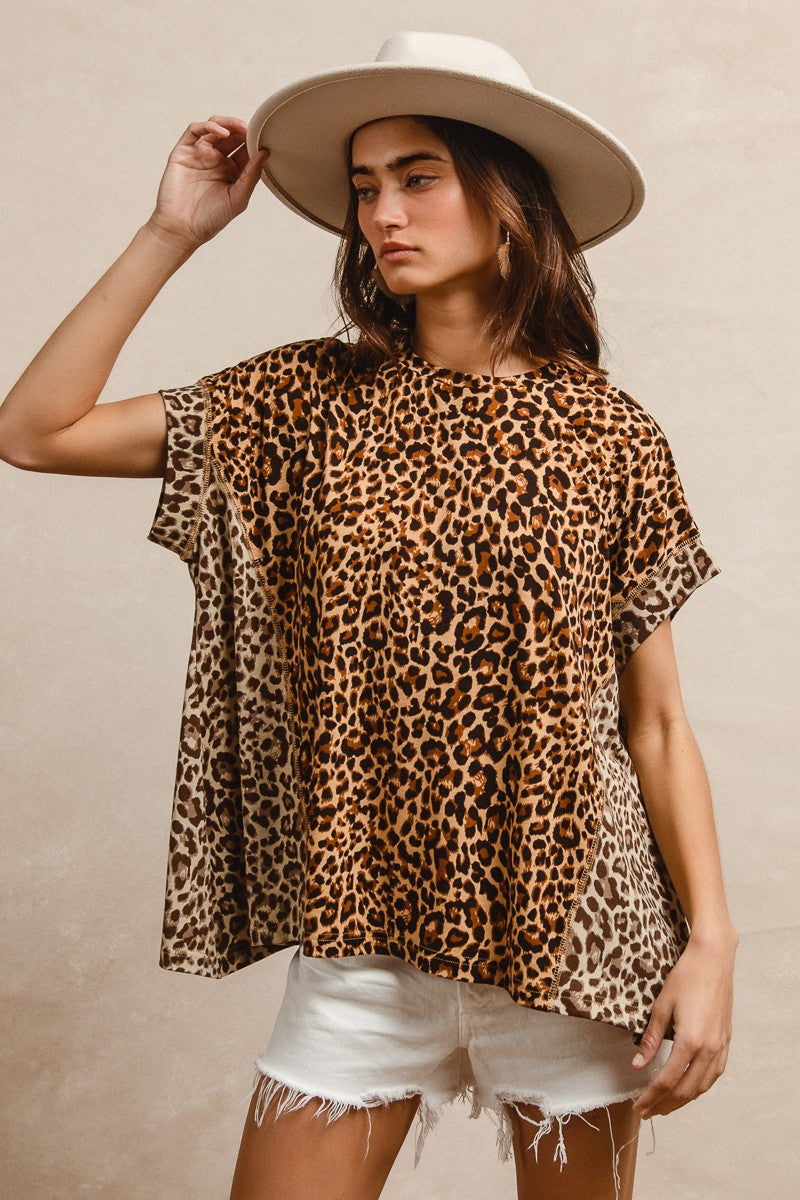 Leopard Sharkbite Top