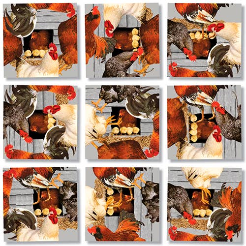 Roosters Scramble Squares