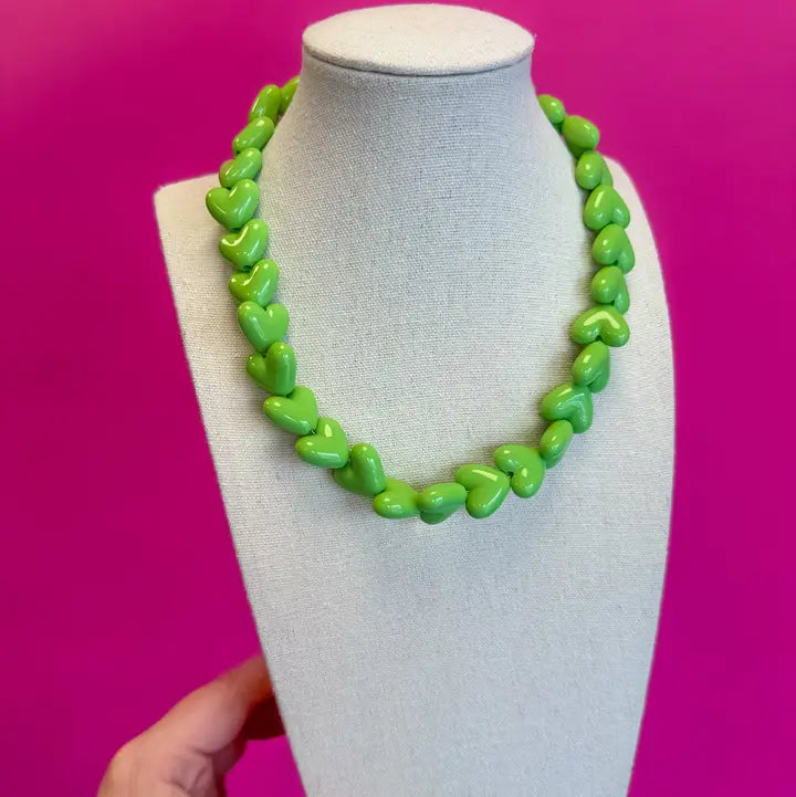 Heart Necklace - Green