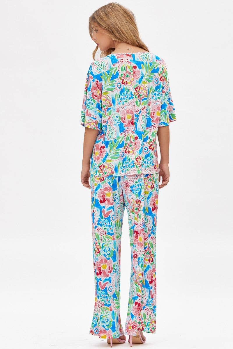 Lightweight Summer Printed Two-Piece Set