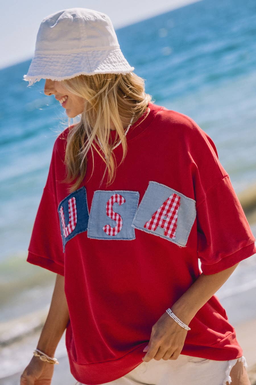 USA Logo Patch French Terry Top
