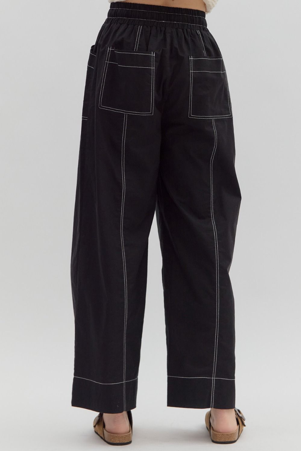 Black Pull On Pant