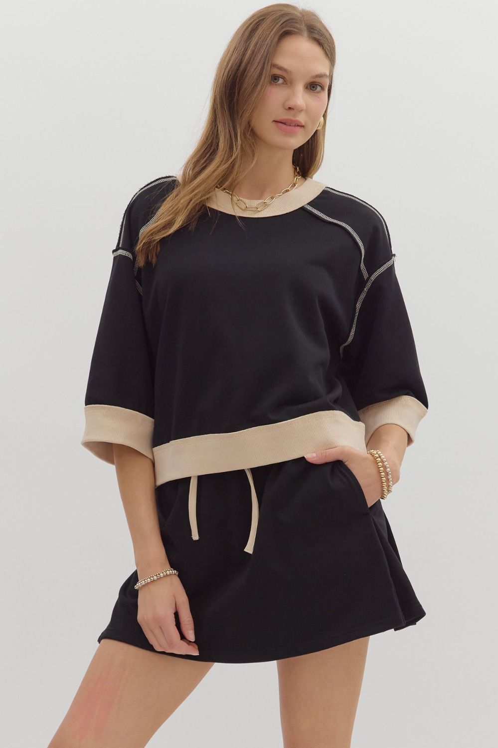 The Makenzie Black Skort & Top Set