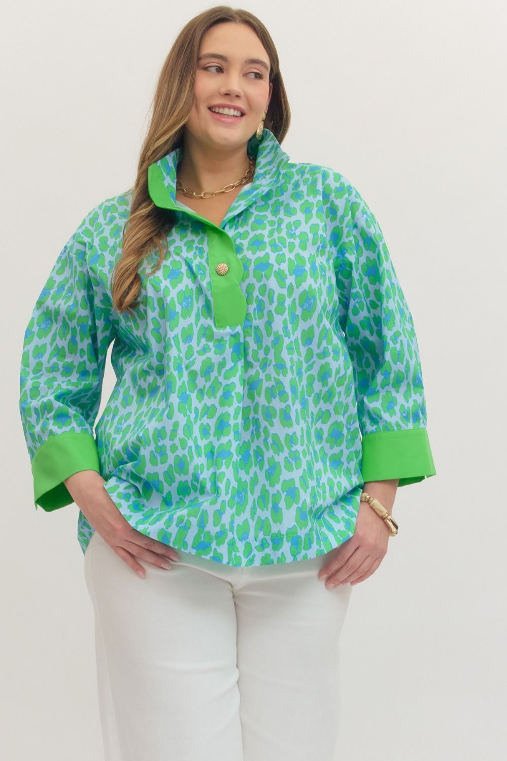 Green Leopard Botanical Entro Top