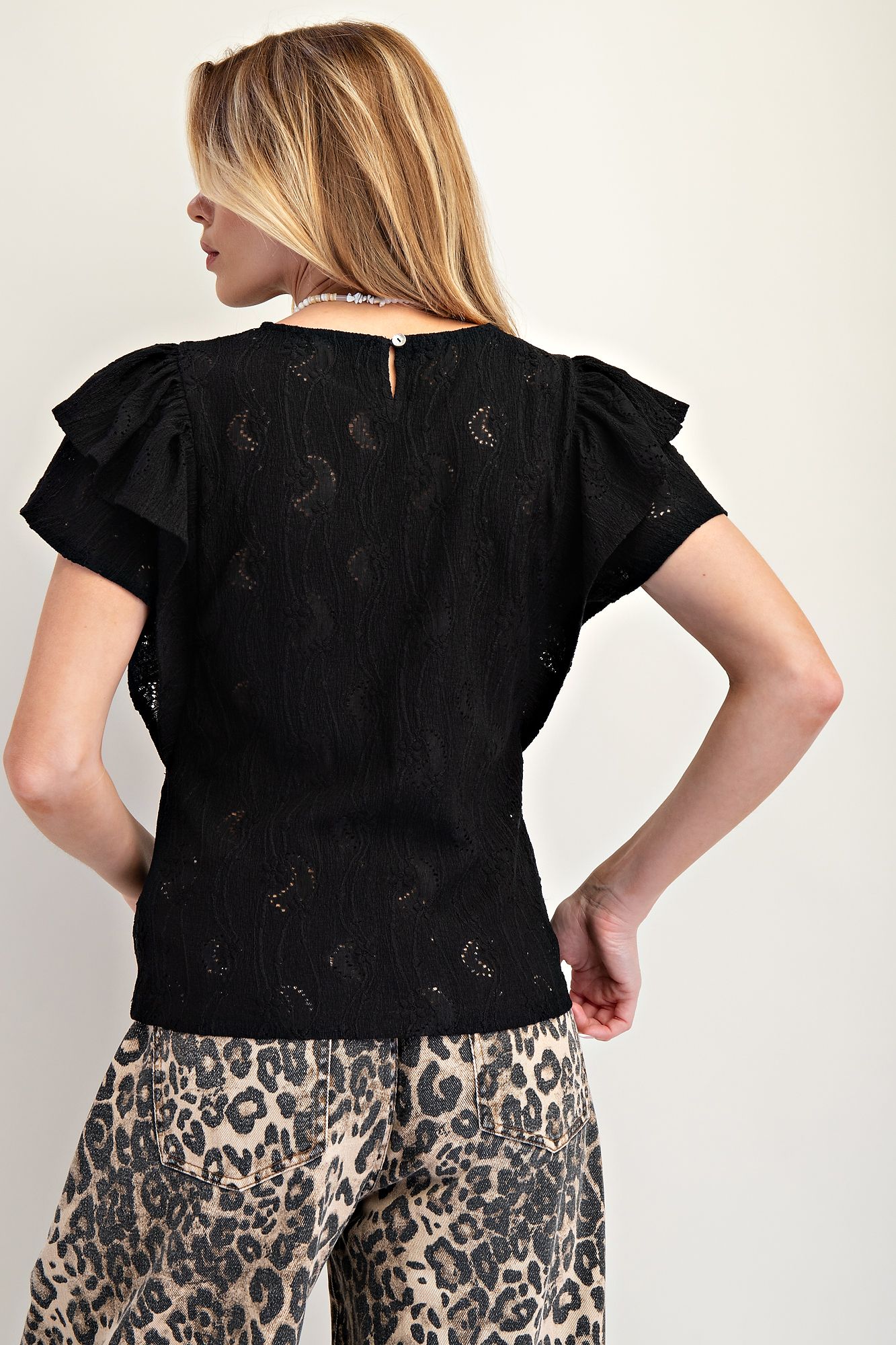 Black Lace Top by Easel