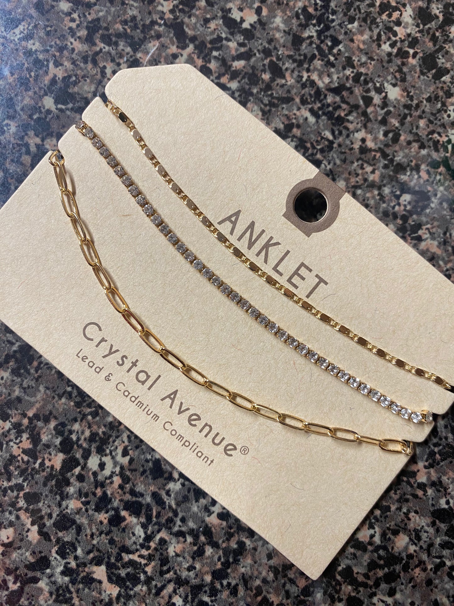 3 Strand Gold Anklet